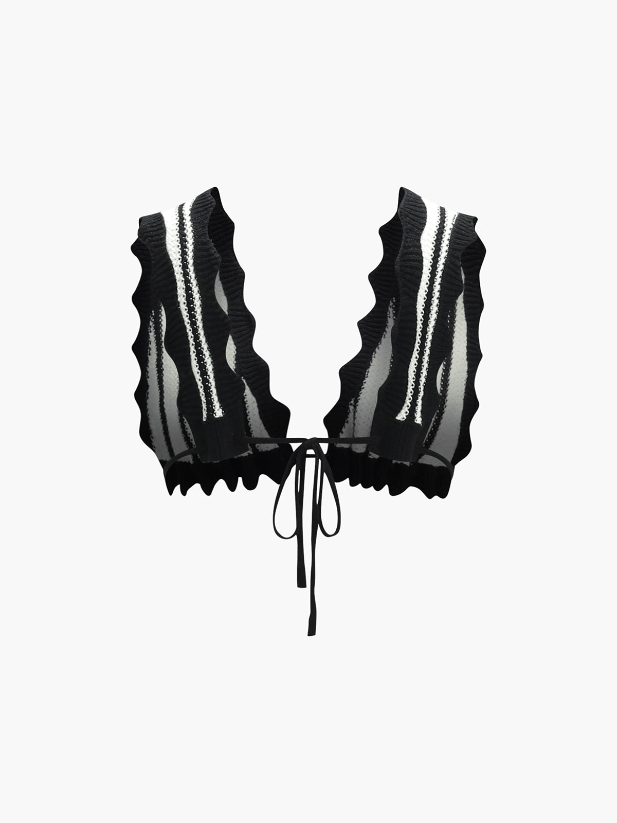 Striped Knotted Backless Skirt Set-CALLISTARI