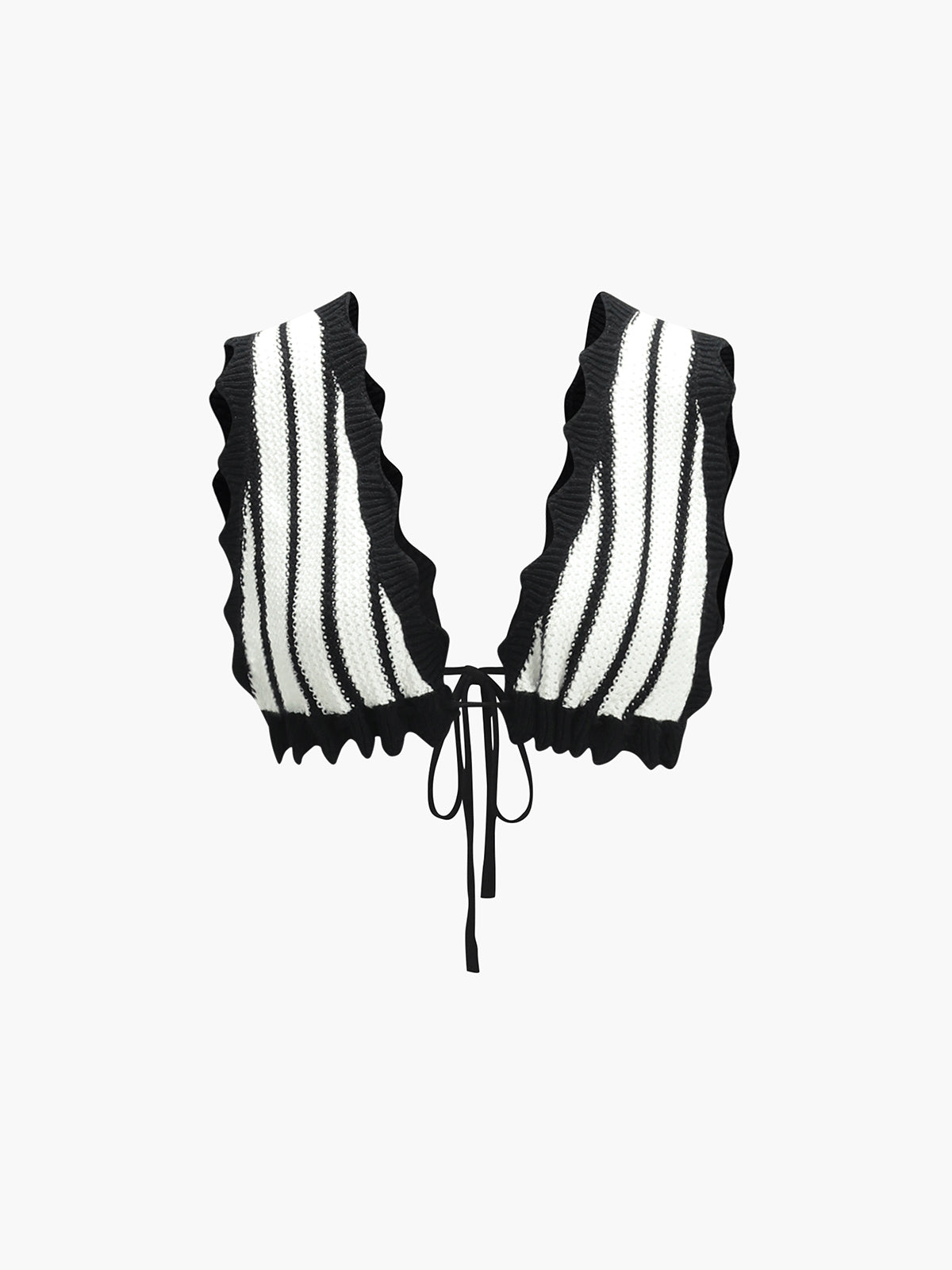 Striped Knotted Backless Skirt Set-CALLISTARI