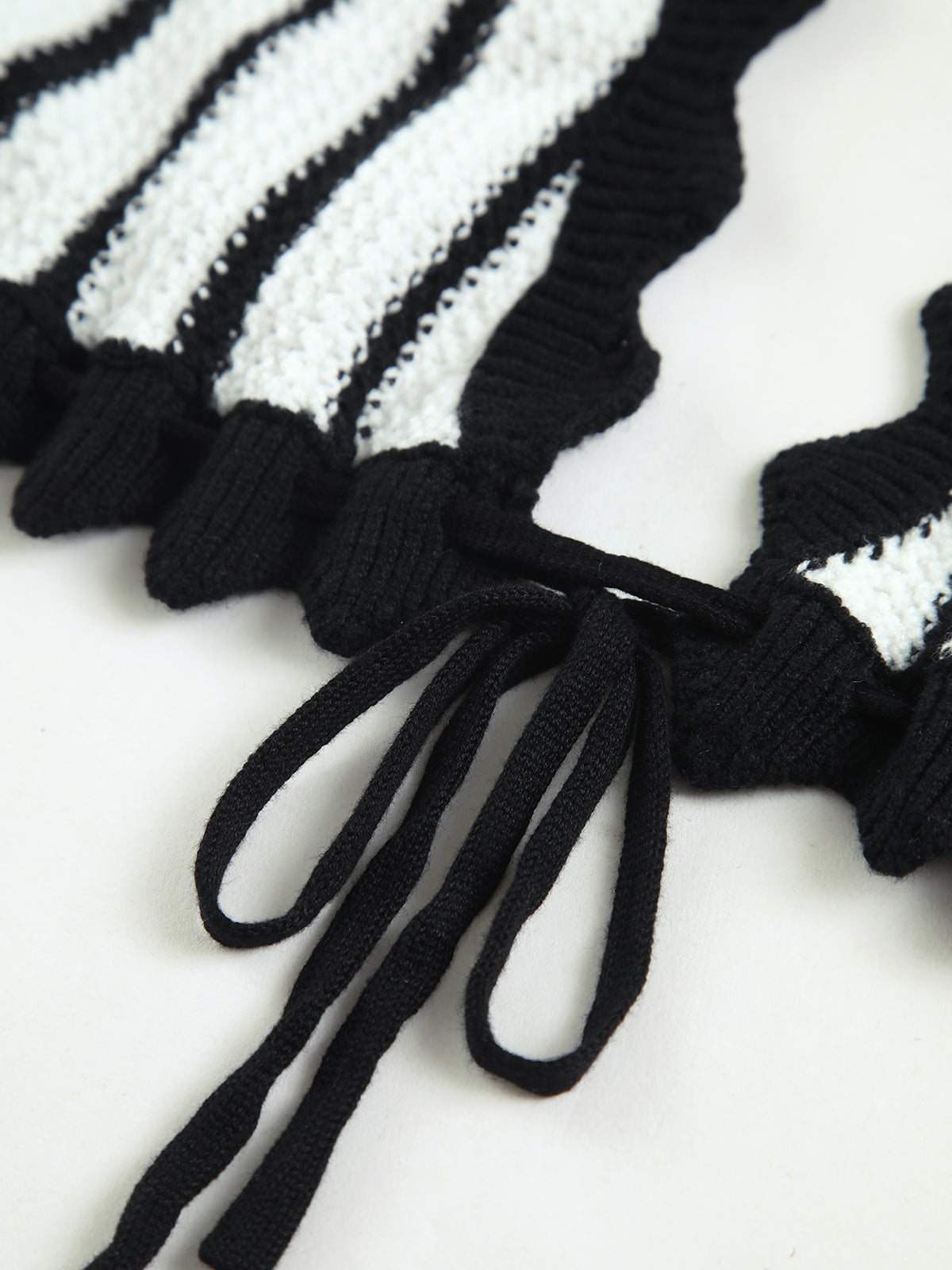 Striped Knotted Backless Skirt Set-CALLISTARI