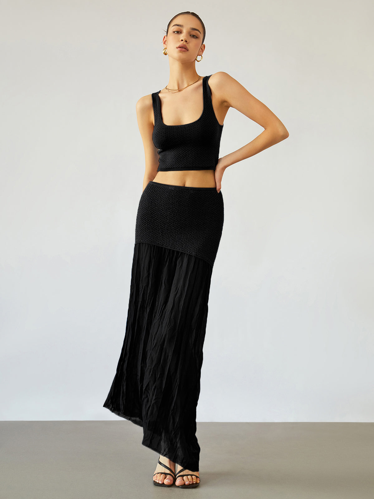Sea Breeze Patchwork Maxi Skirt-CALLISTARI