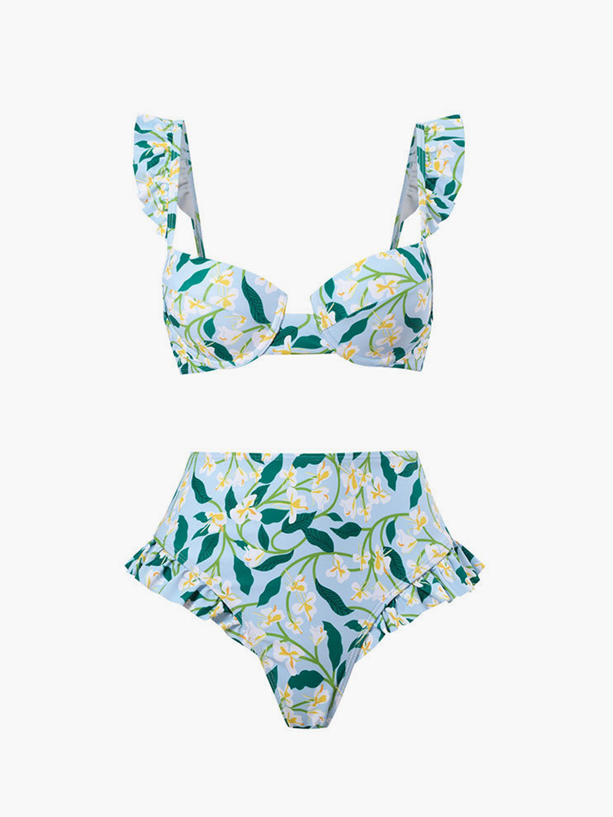 Print Ruffle Bikini Set-CALLISTARI