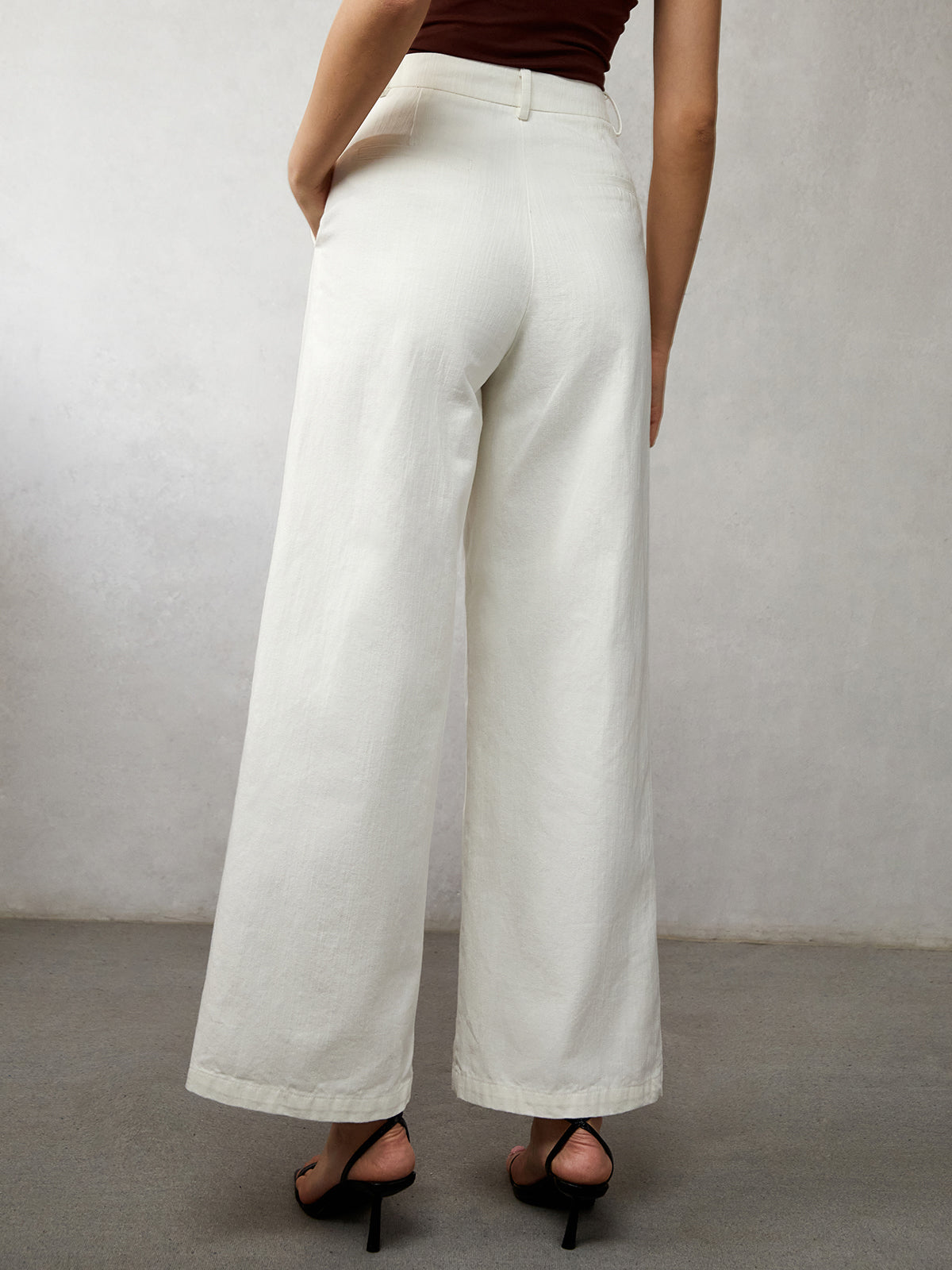 Callistari High Waisted Wide Leg Jeans-CALLISTARI