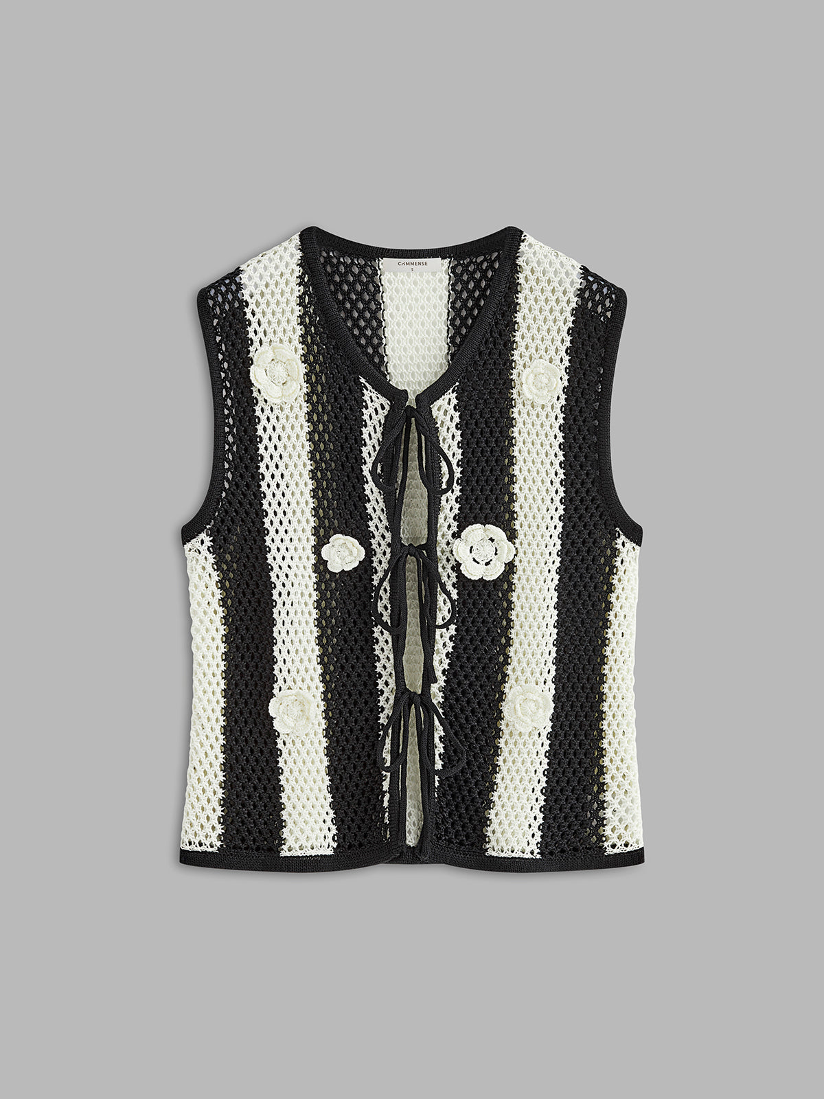 Callistari Crochet Flower Hollow Sweater Vest-CALLISTARI