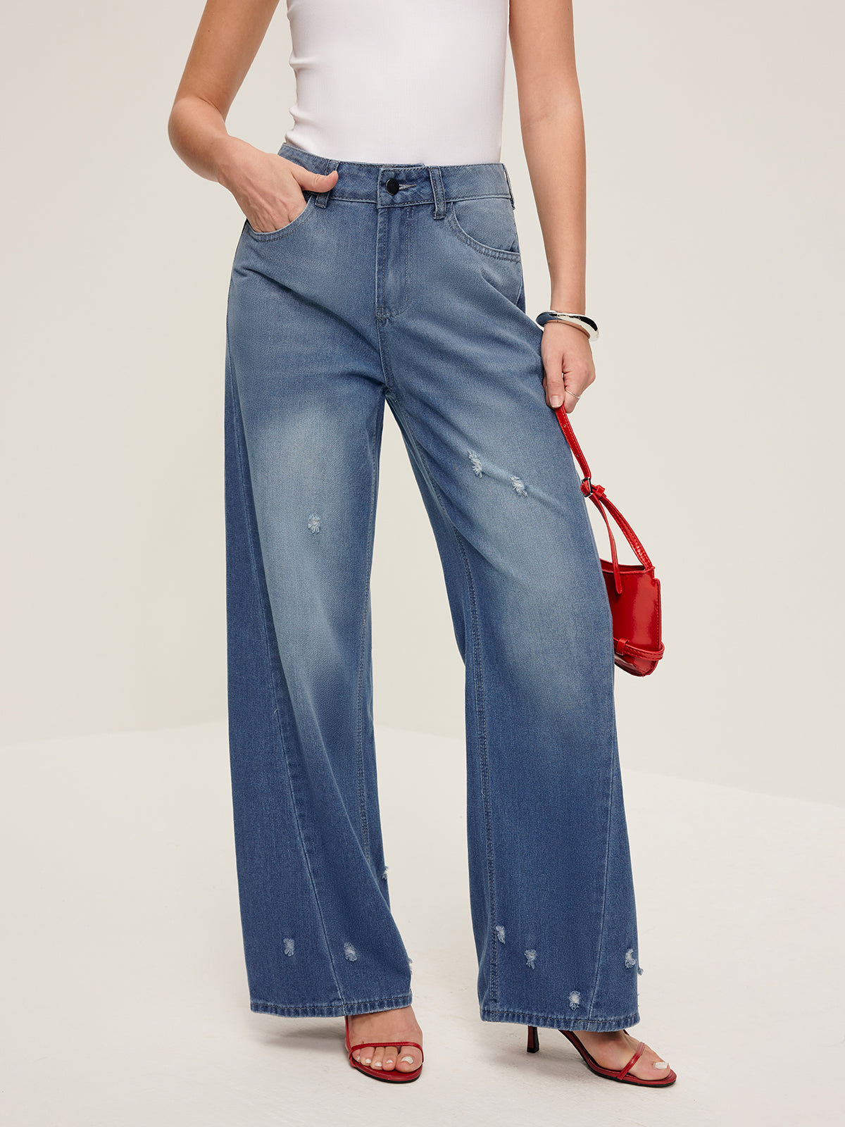 Callistari Piping Straight Denim Jean-CALLISTARI