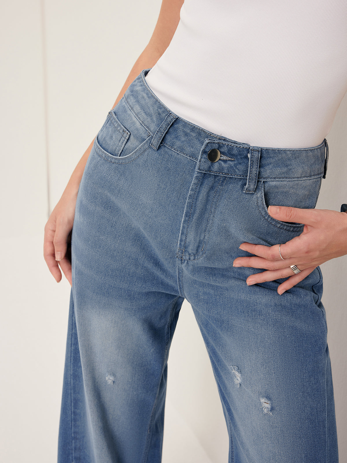 Callistari Piping Straight Denim Jean-CALLISTARI