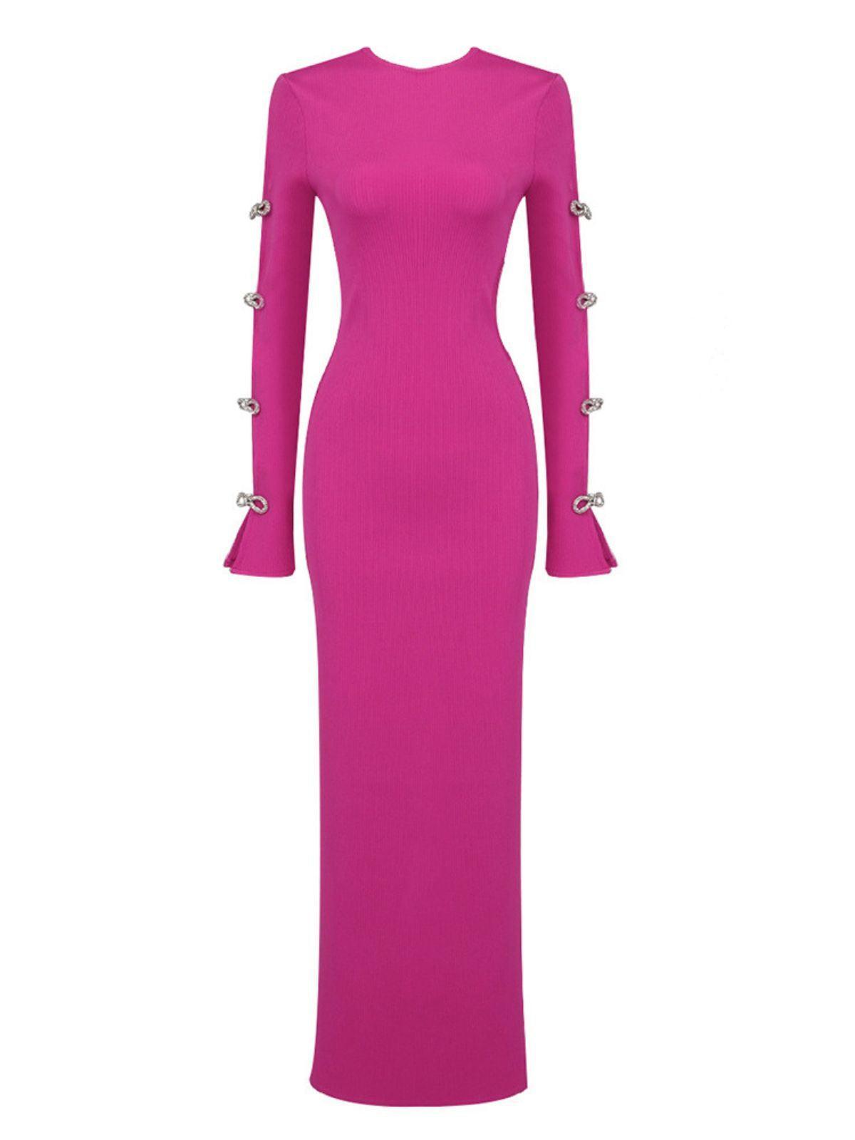 Calantha Crystal Bow Cutout Bandage Dress - Mew Mews