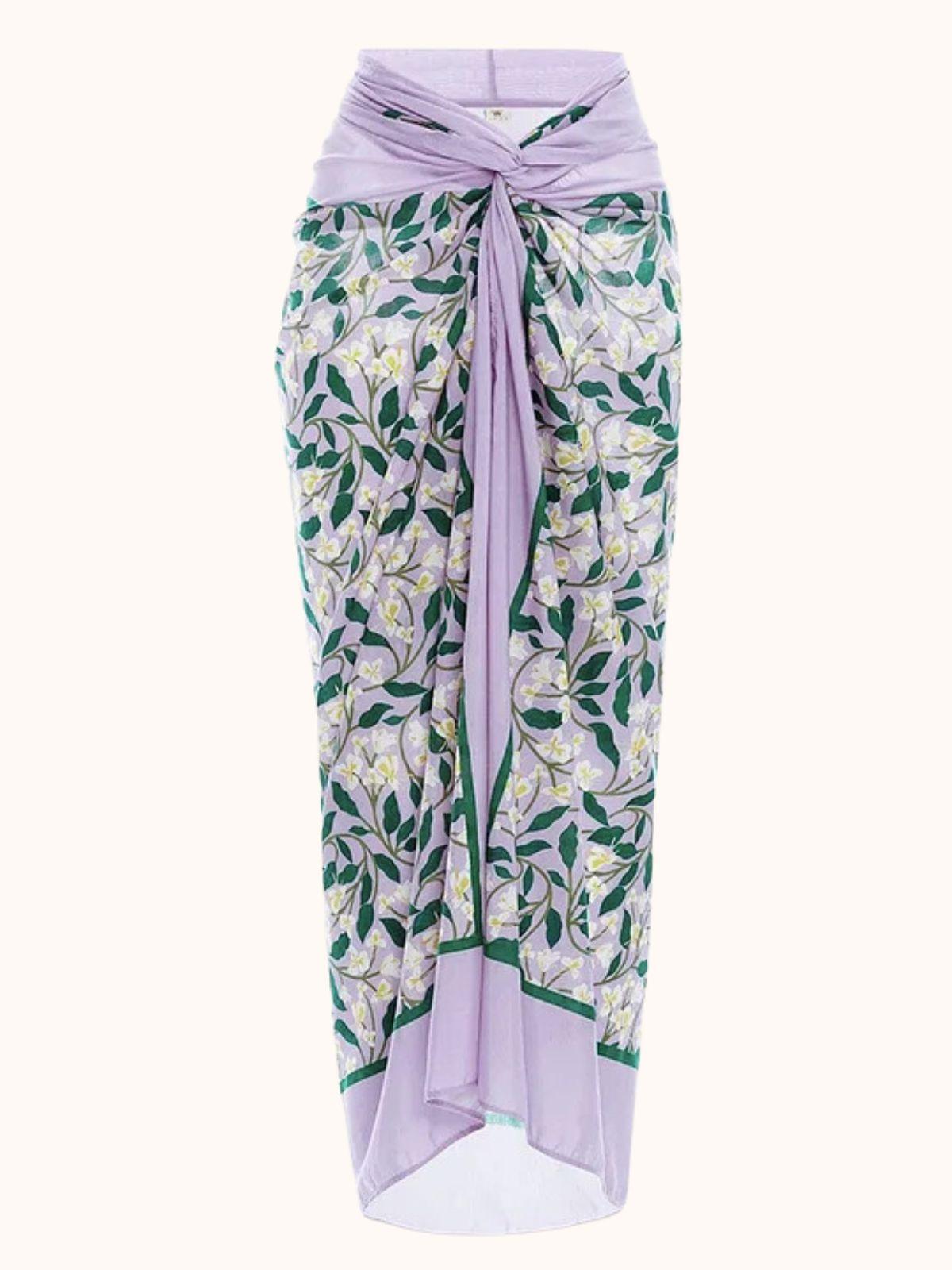 Cally Halterneck Swimwear Two Piece Set In Lilac - Mew Mews