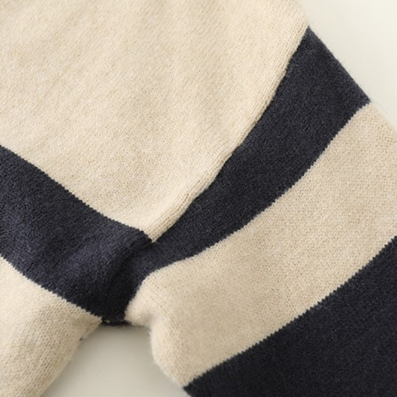 Casual Large Striped Loose Pullover Sweater-CALLISTARI