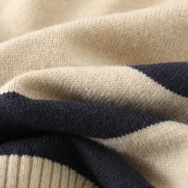 Casual Large Striped Loose Pullover Sweater-CALLISTARI