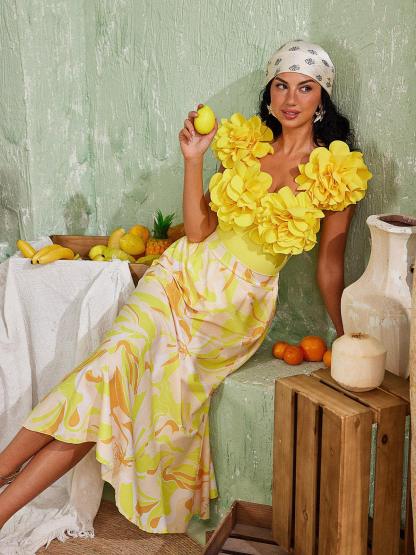 Cornelius Flower Swimwear Two Piece Set - Mew Mews