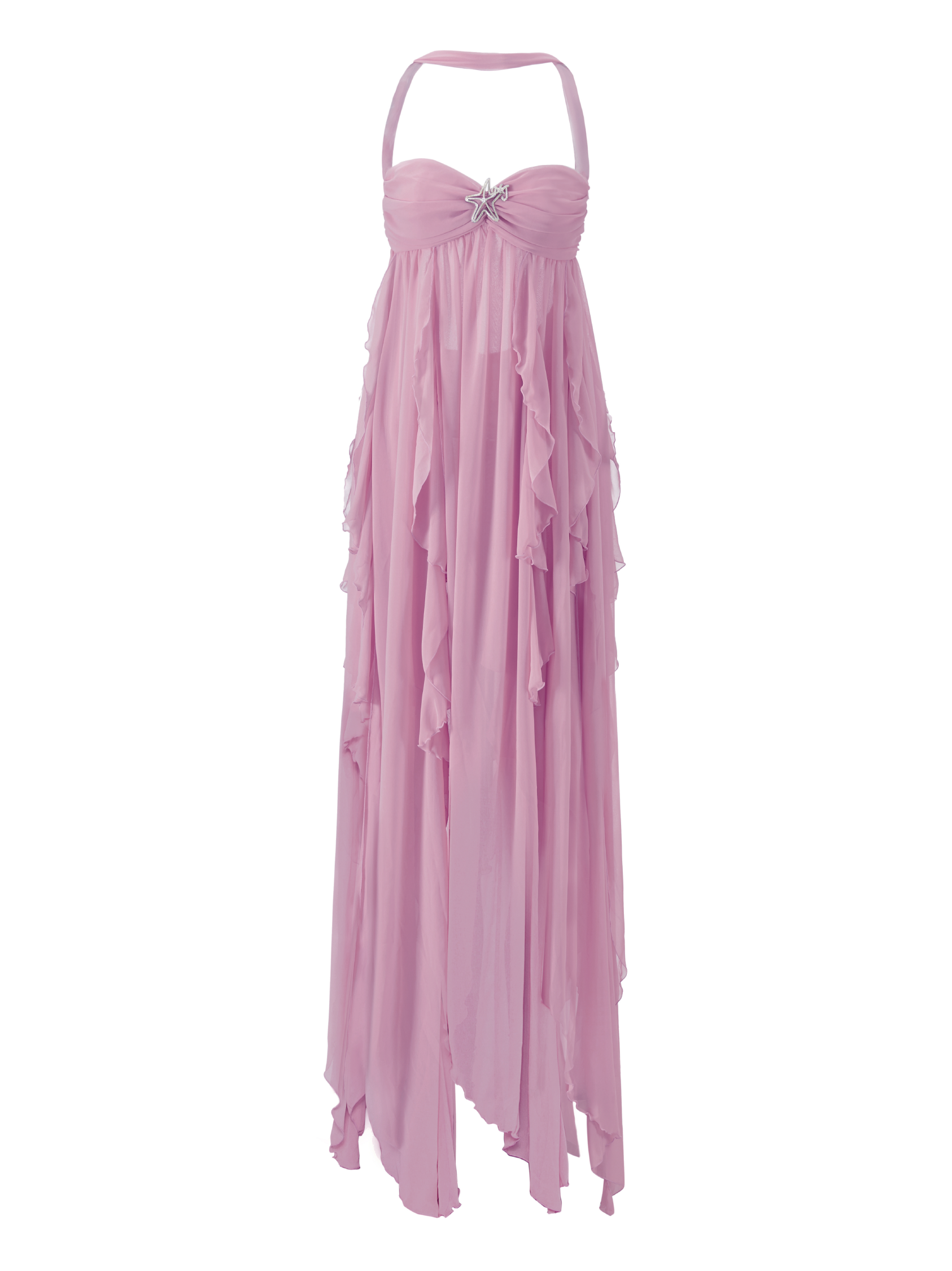 Callistari Purple Elegant Strapless Maxi Dress-CALLISTARI