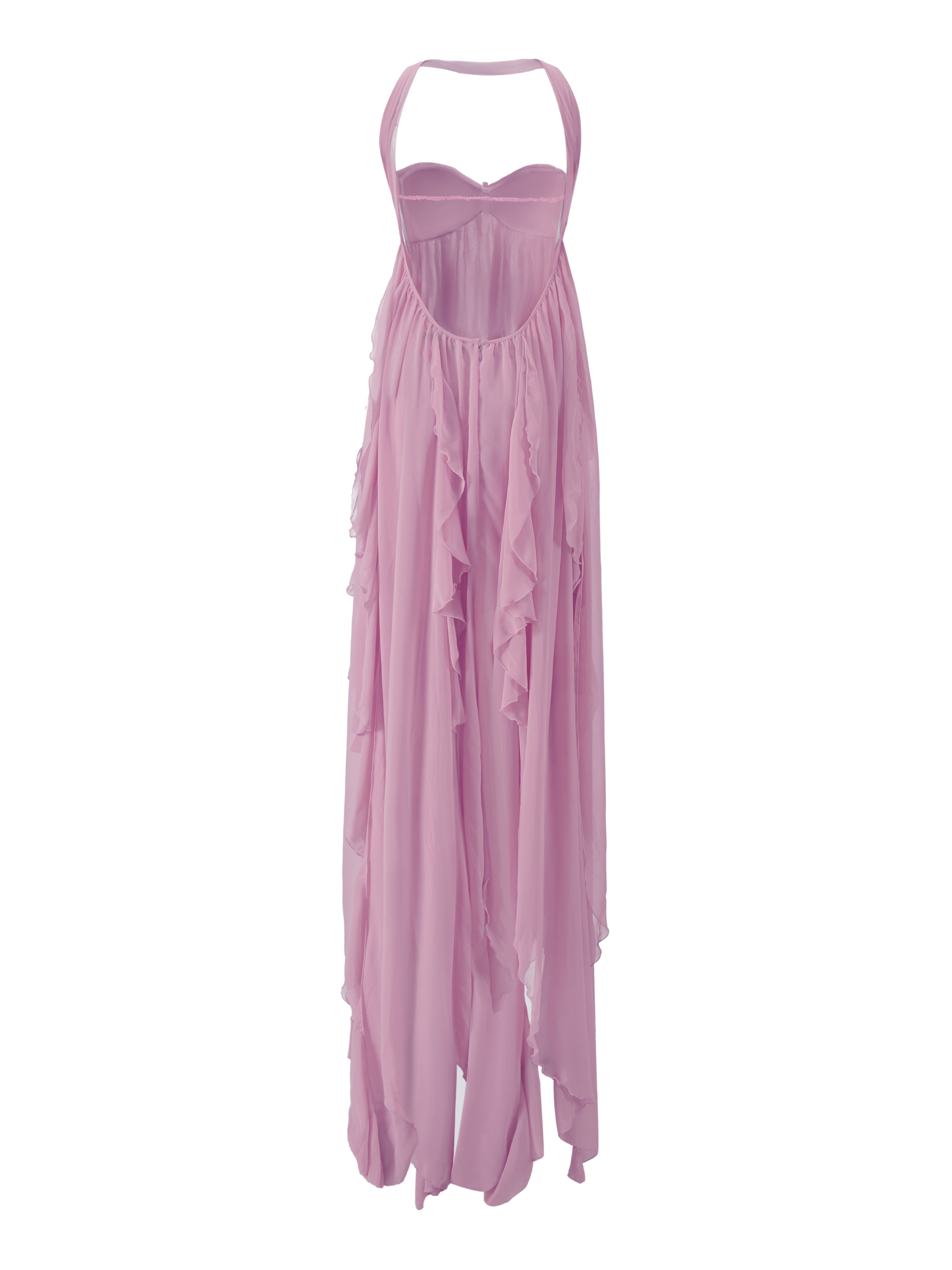 Callistari Purple Elegant Strapless Maxi Dress-CALLISTARI