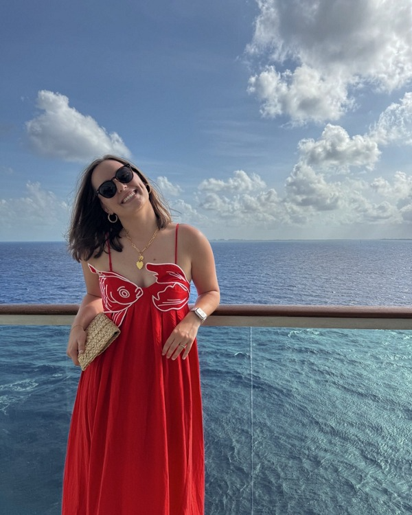 Callistari Embroidered Fish Spaghetti Strap Midi Dress-CALLISTARI