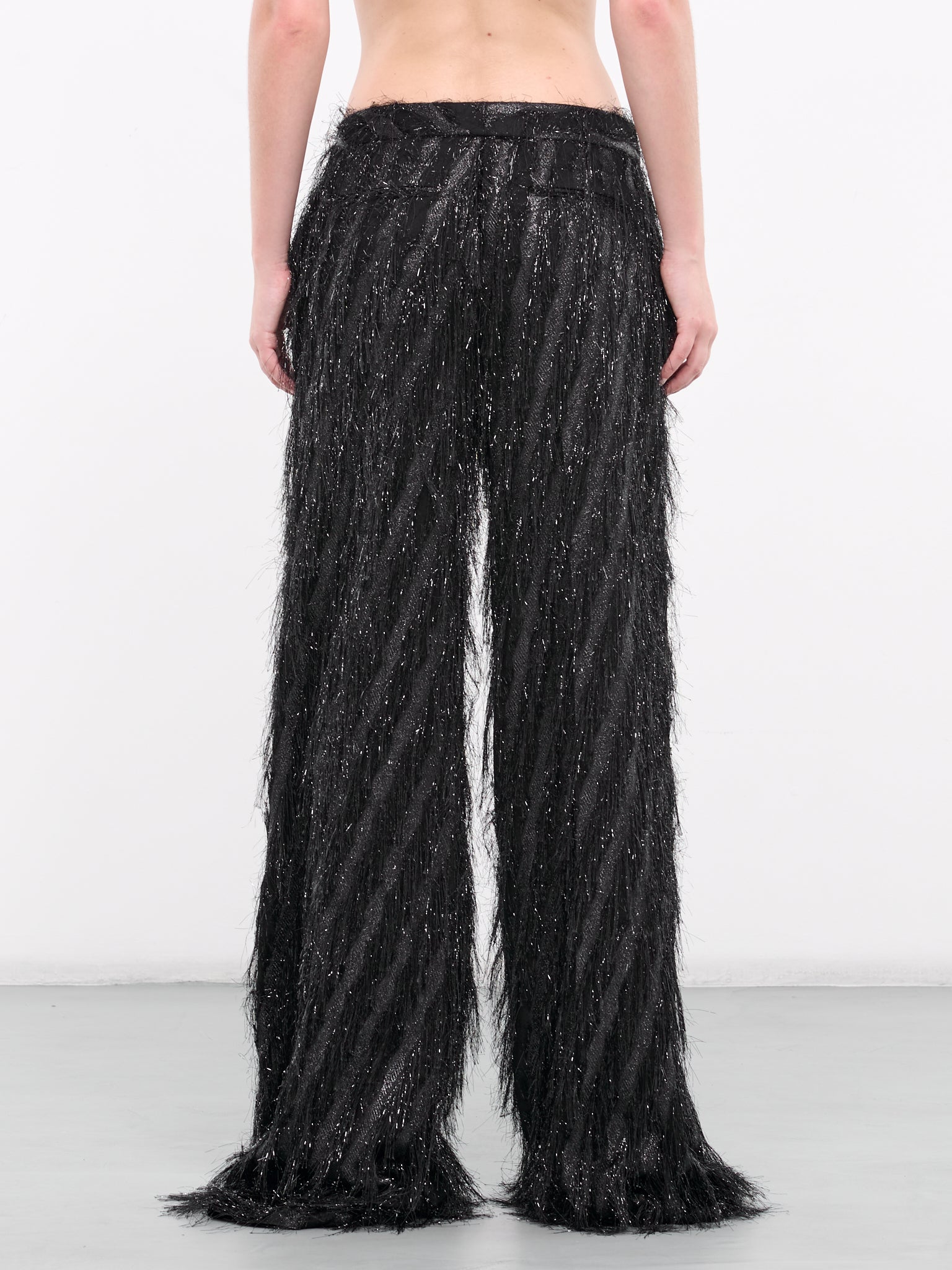 Designer party fringed trousers