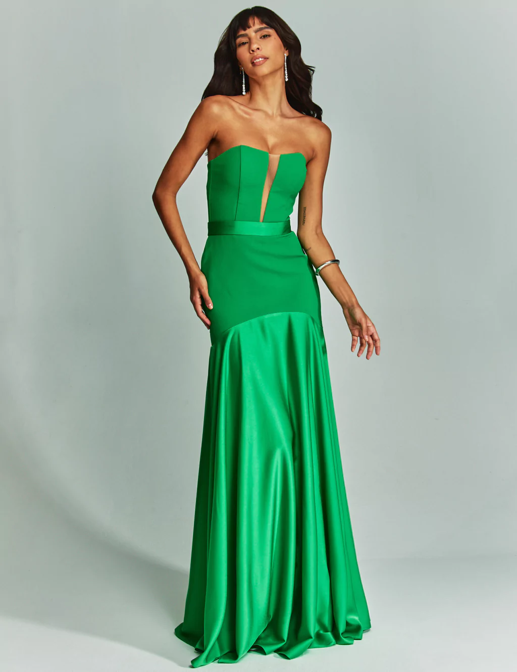 Strapless party long dress