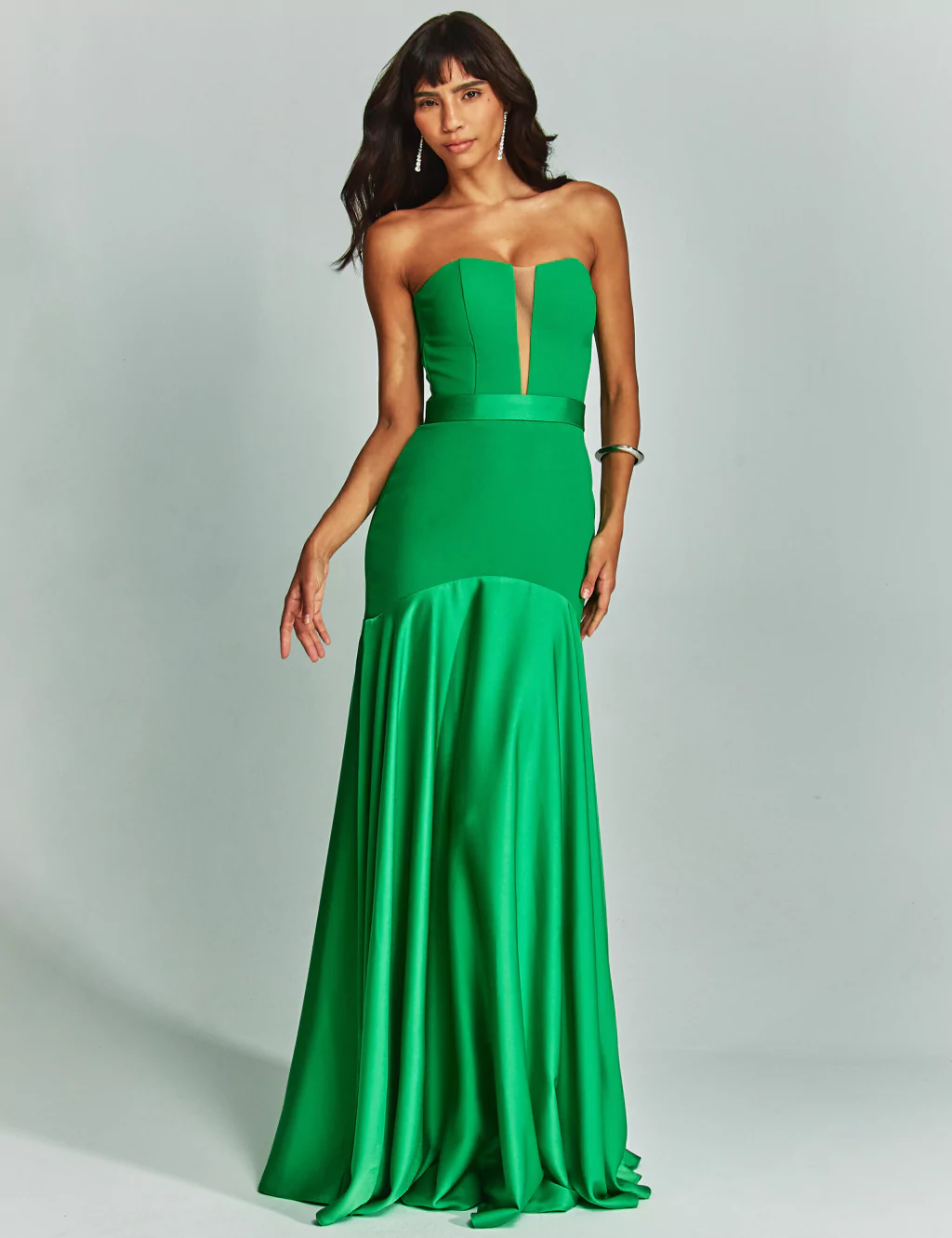 Strapless party long dress