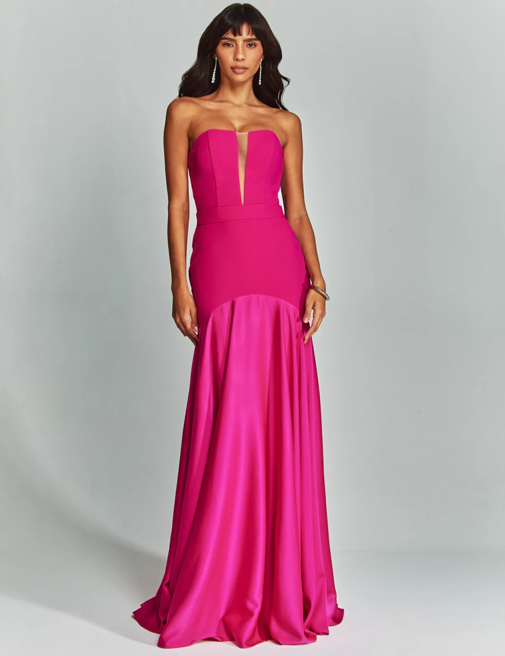 Strapless party long dress