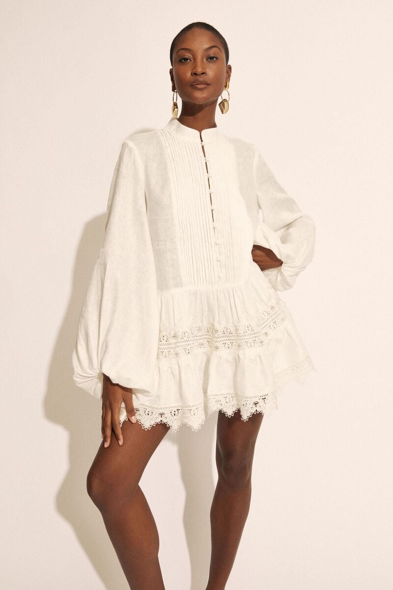 Orchid White Lace Mini Dress