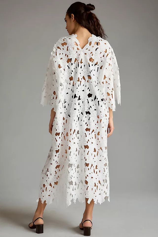 Holiday Floral Cutout Robe