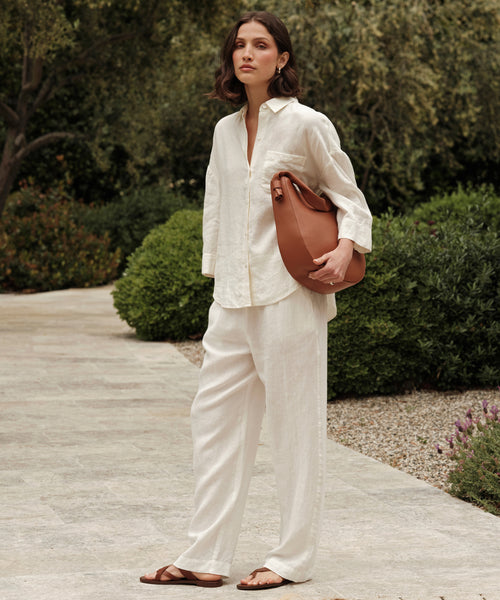 Linen shirt and trousers suit