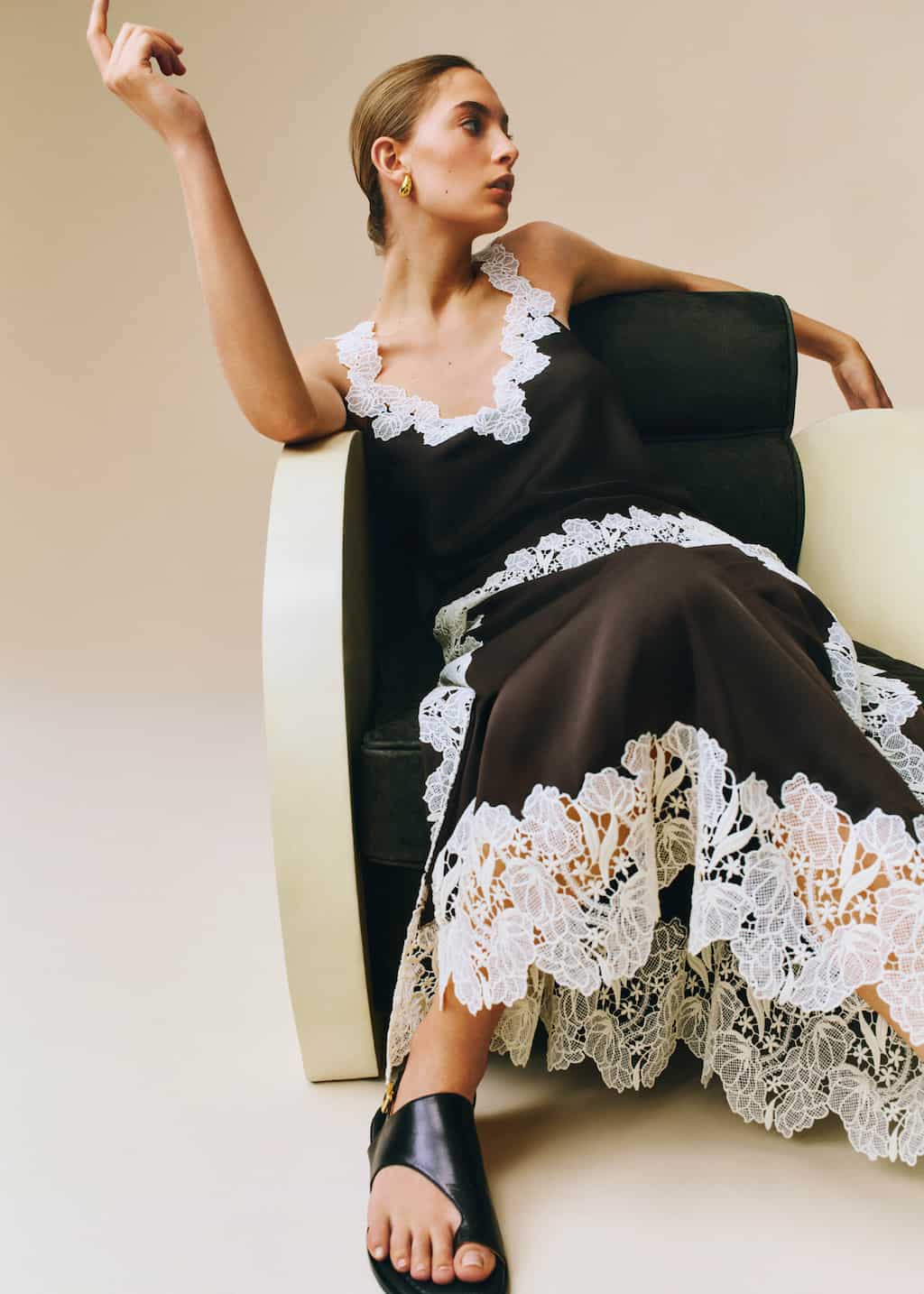 Floral Lace CA Fan Top + Skirt