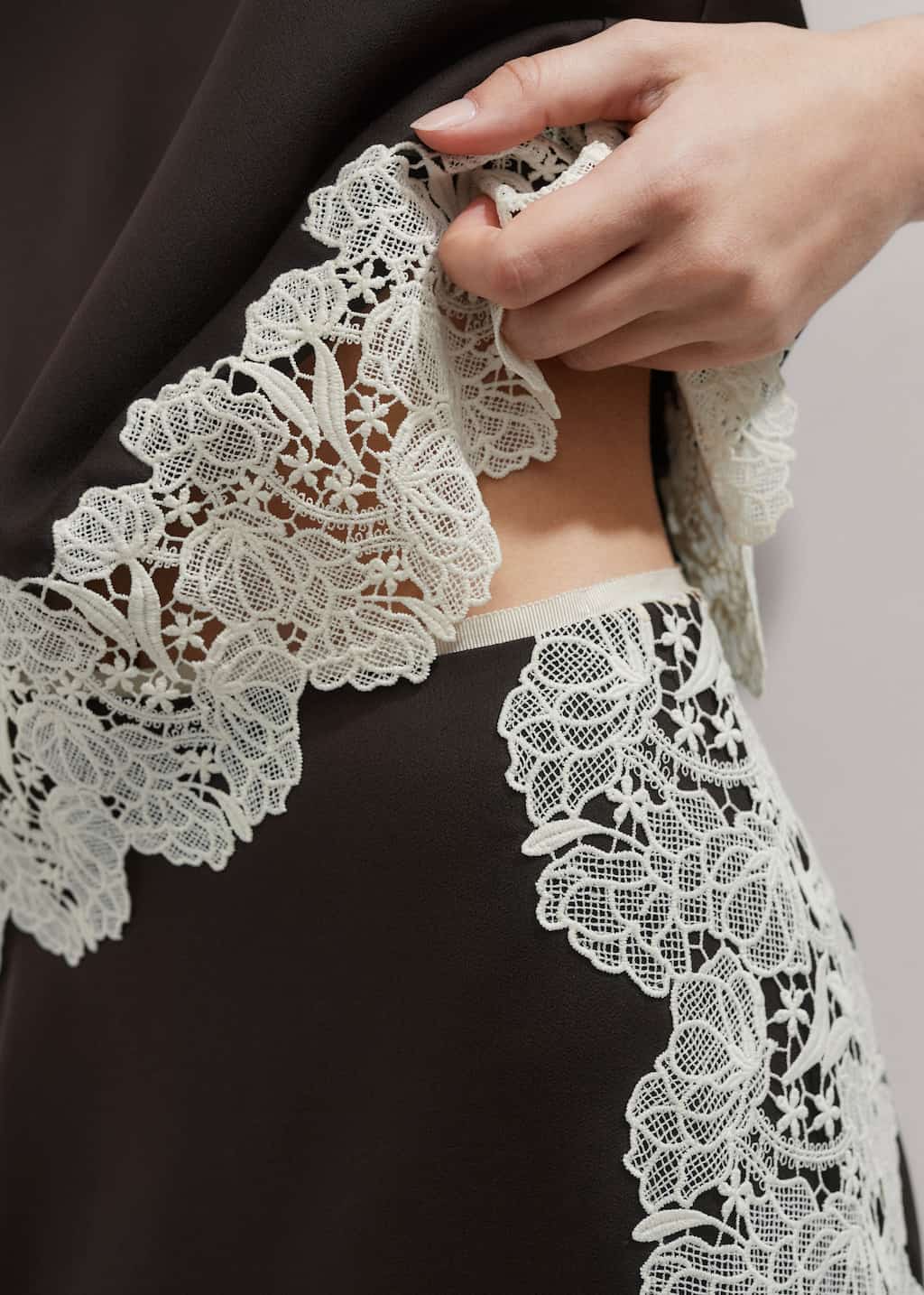 Floral Lace CA Fan Top + Skirt