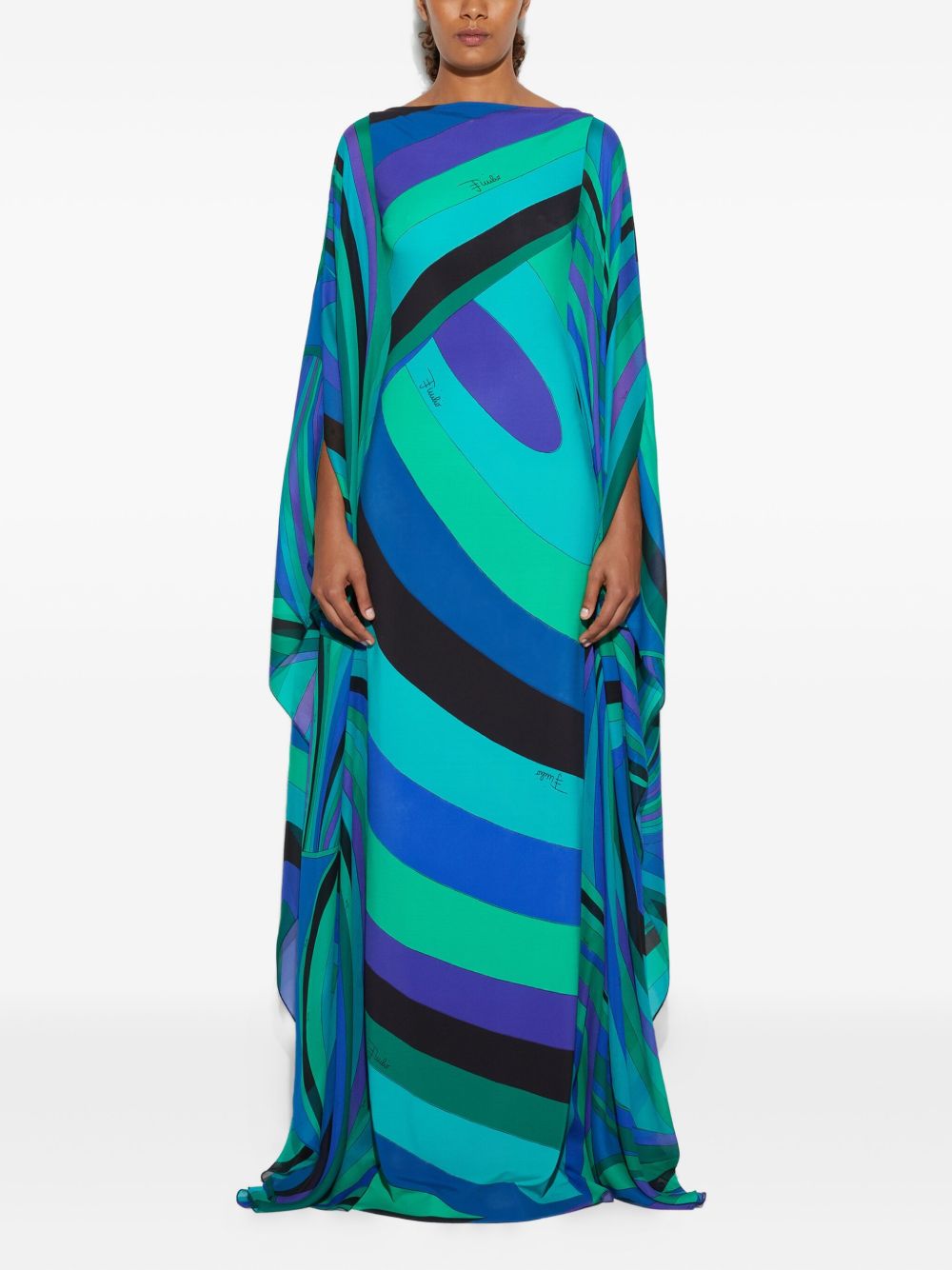 Emilio Pucci Printed Silk Kaftan Dress-aritzao