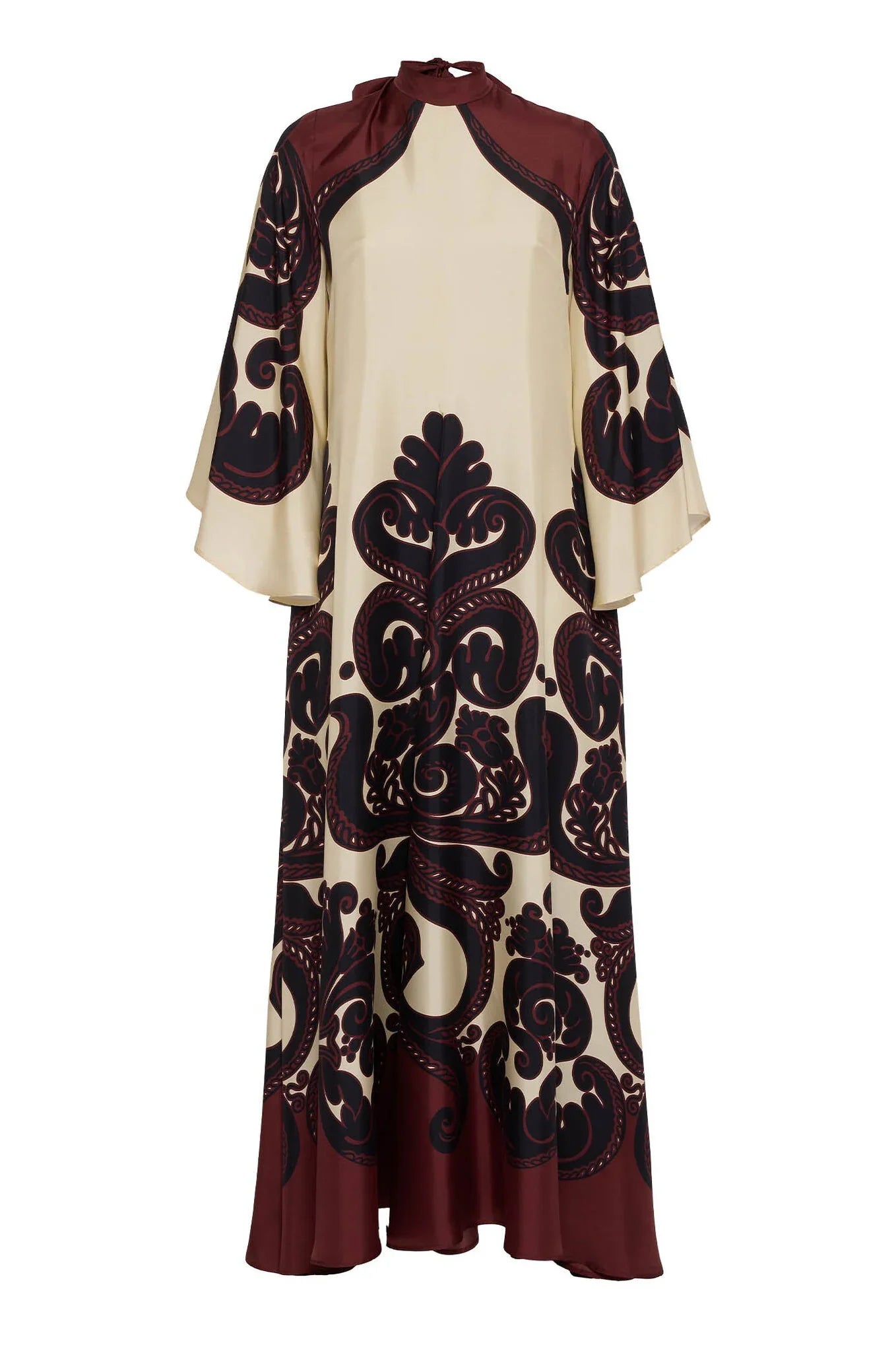 Grenadilla Print Satin Dress-aritzao