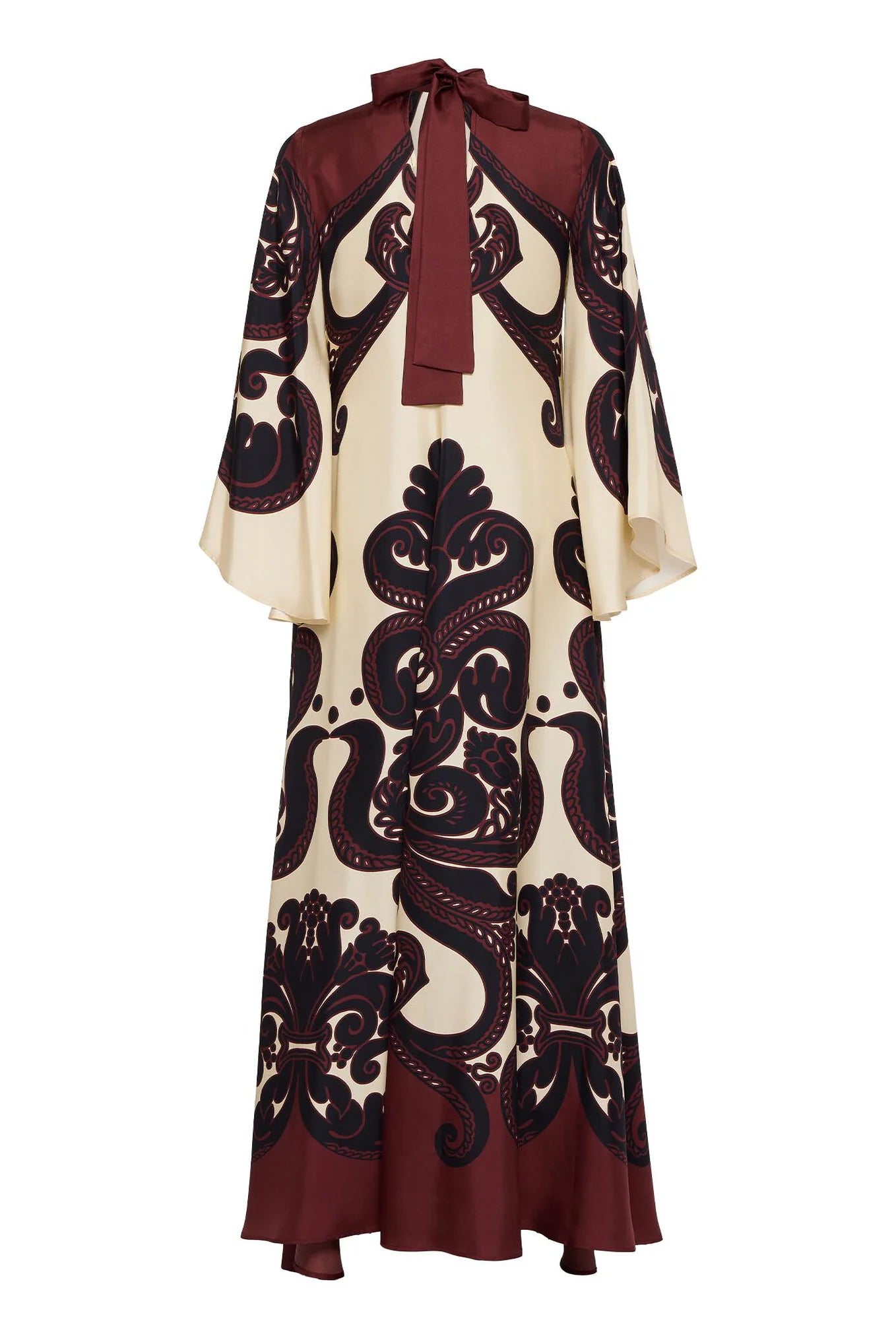 Grenadilla Print Satin Dress-aritzao