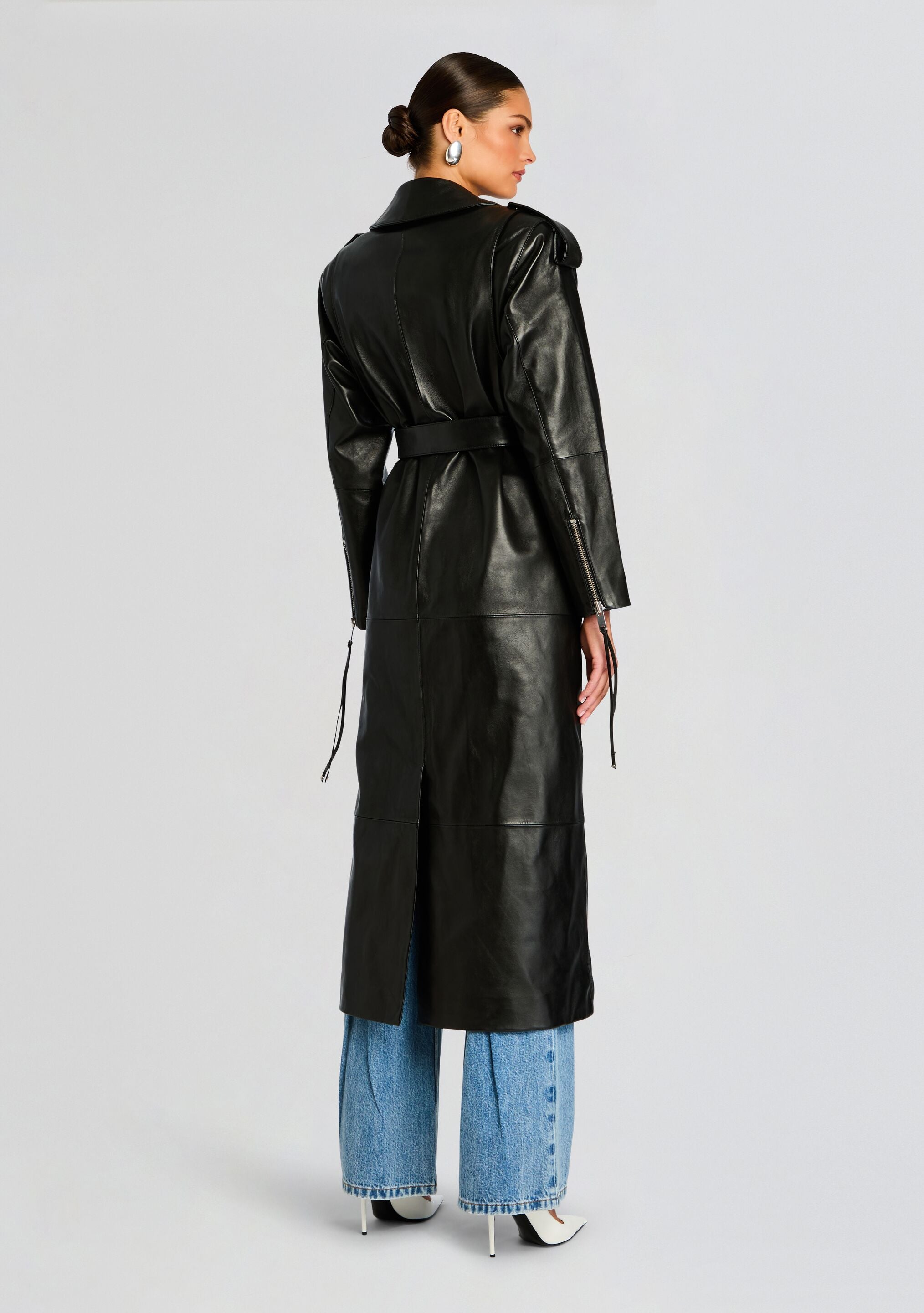 Knightley Leather Trench Coat-CALLISTARI