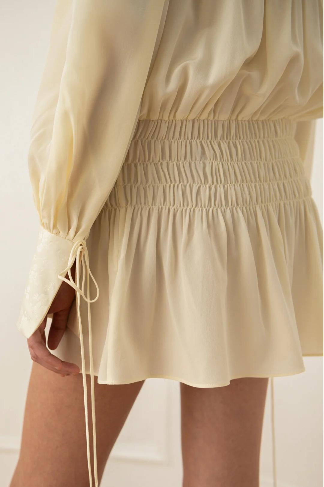 Creamy Off Shoulder Dress-aritzao