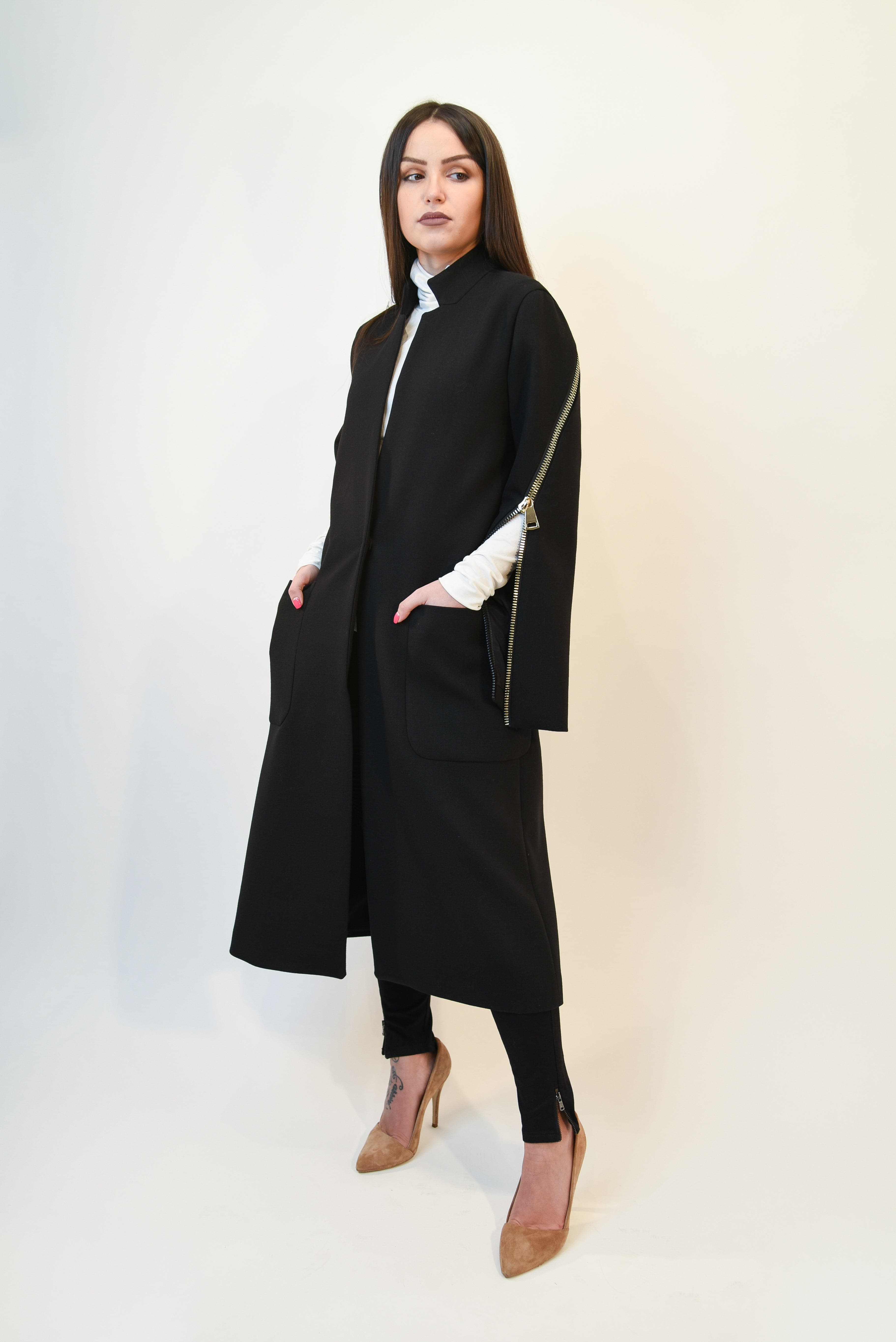 Long wool staight coat F1971-CALLISTARI