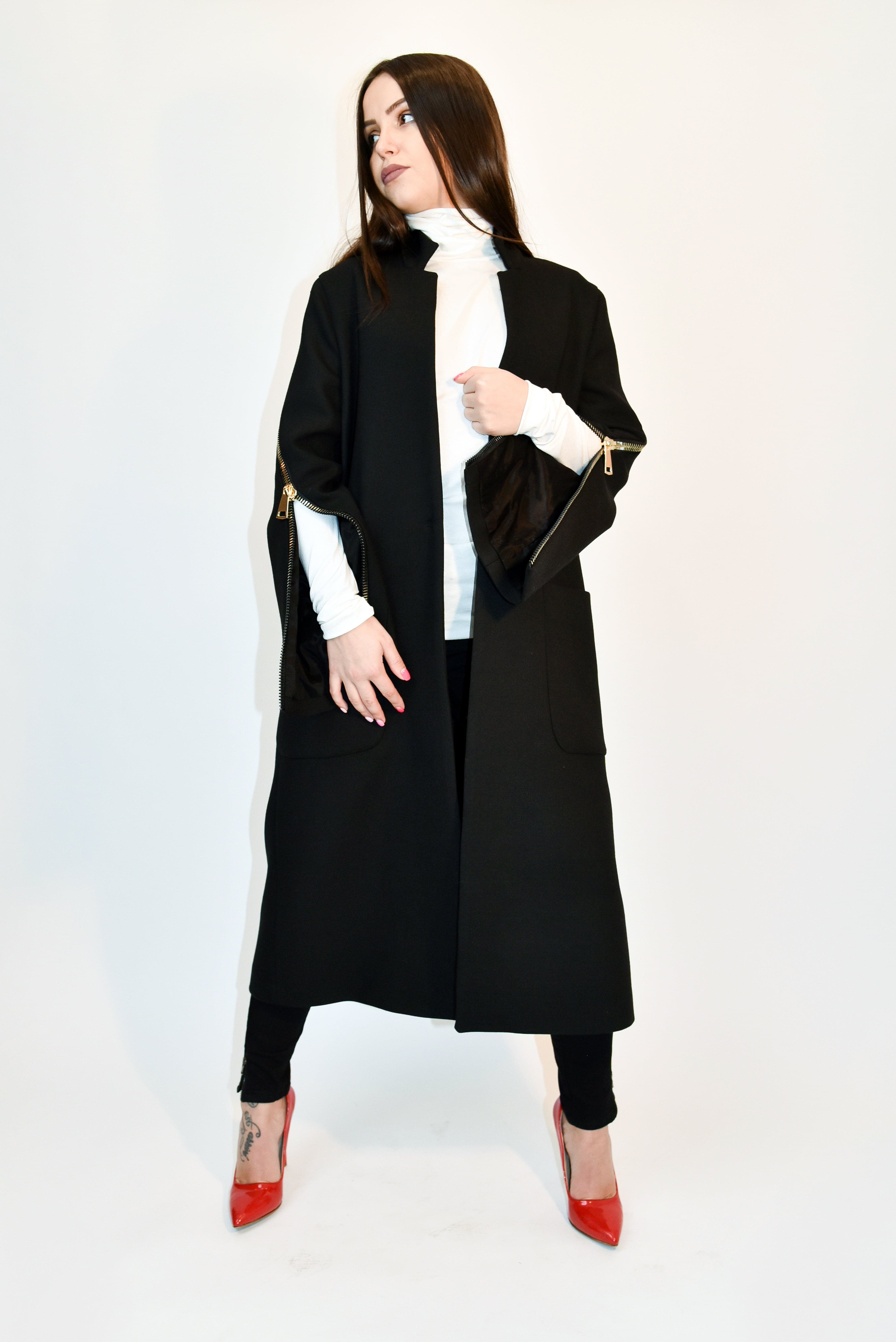 Long wool staight coat F1971-CALLISTARI