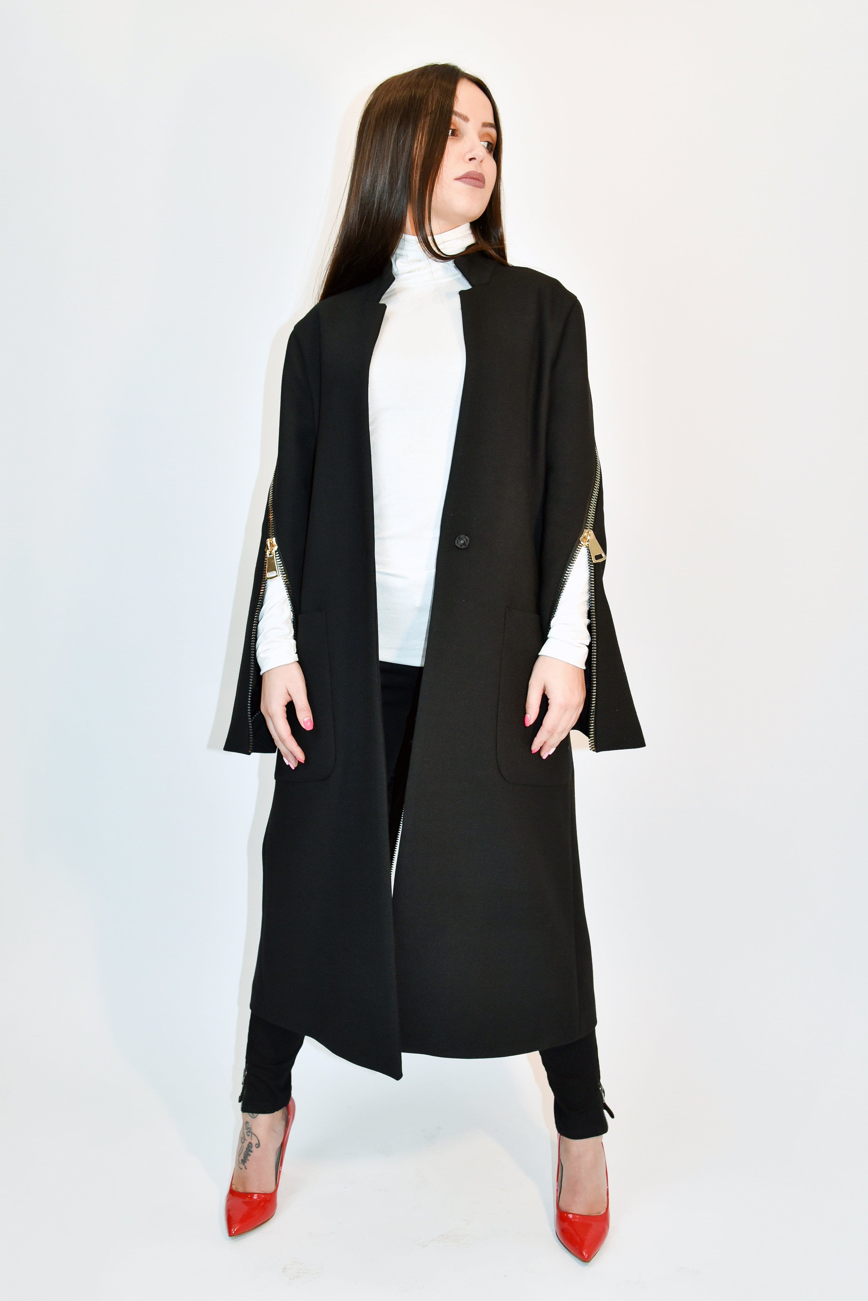 Long wool staight coat F1971-CALLISTARI