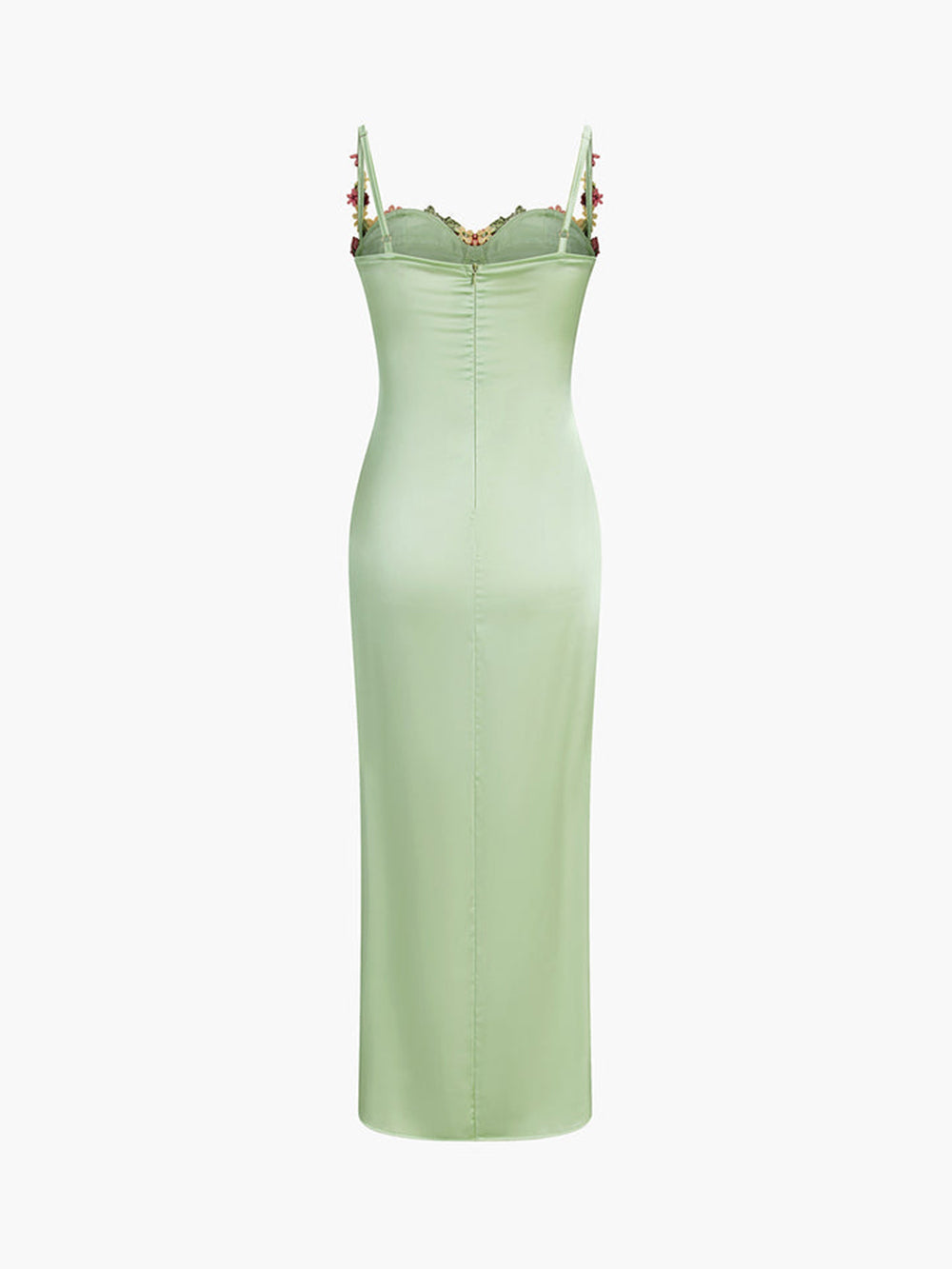 Magnetic Forces Flower Embroidery Maxi Dress Black-CALLISTARI