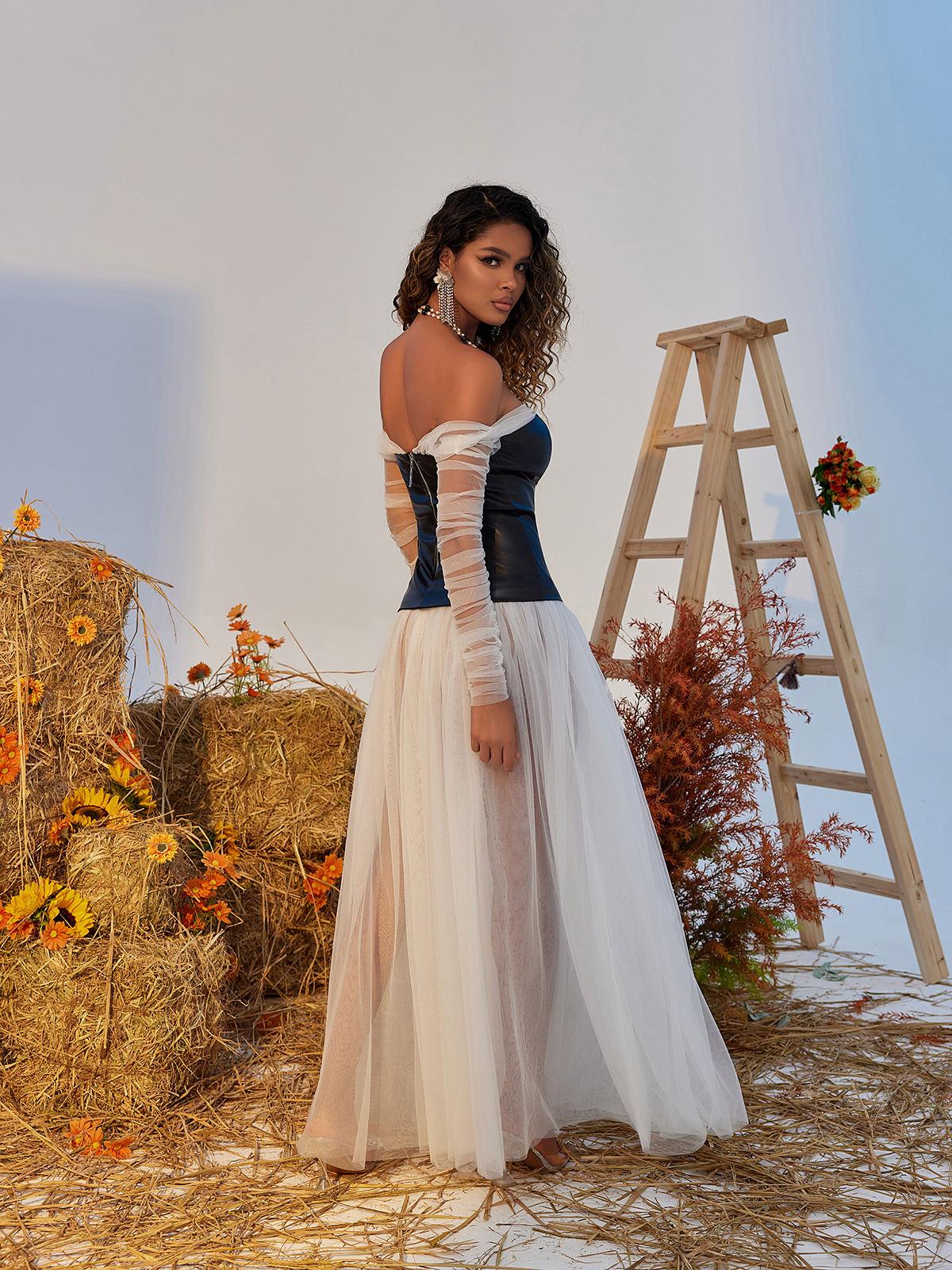 Gasira Patchwork Tulle Maxi Dress - Mew Mews