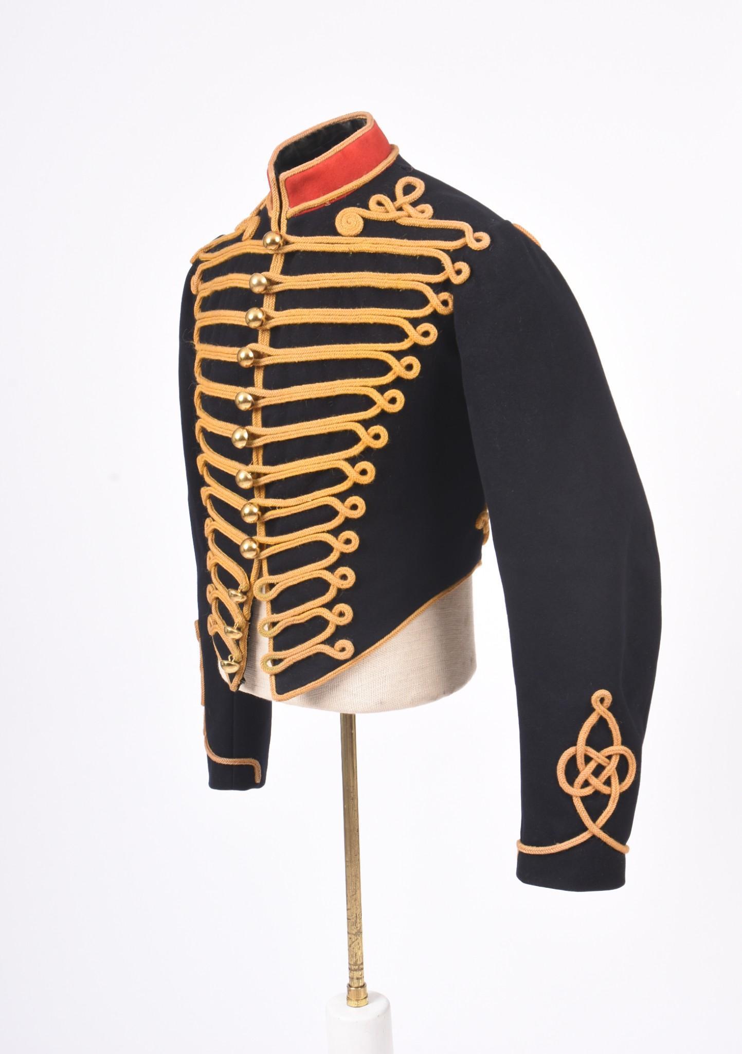 Elegant Ornate Trim Military Cropped Jacket