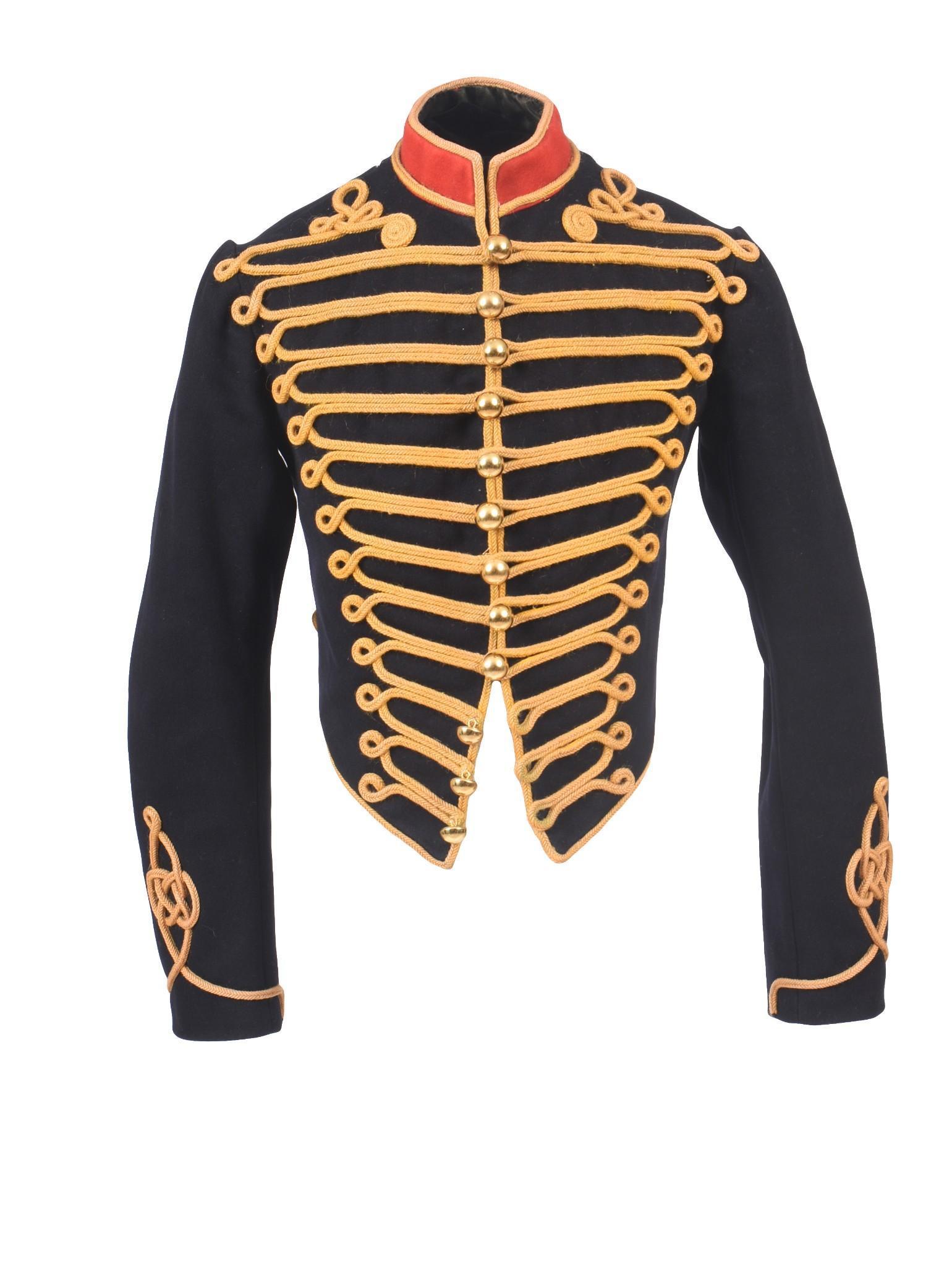 Elegant Ornate Trim Military Cropped Jacket