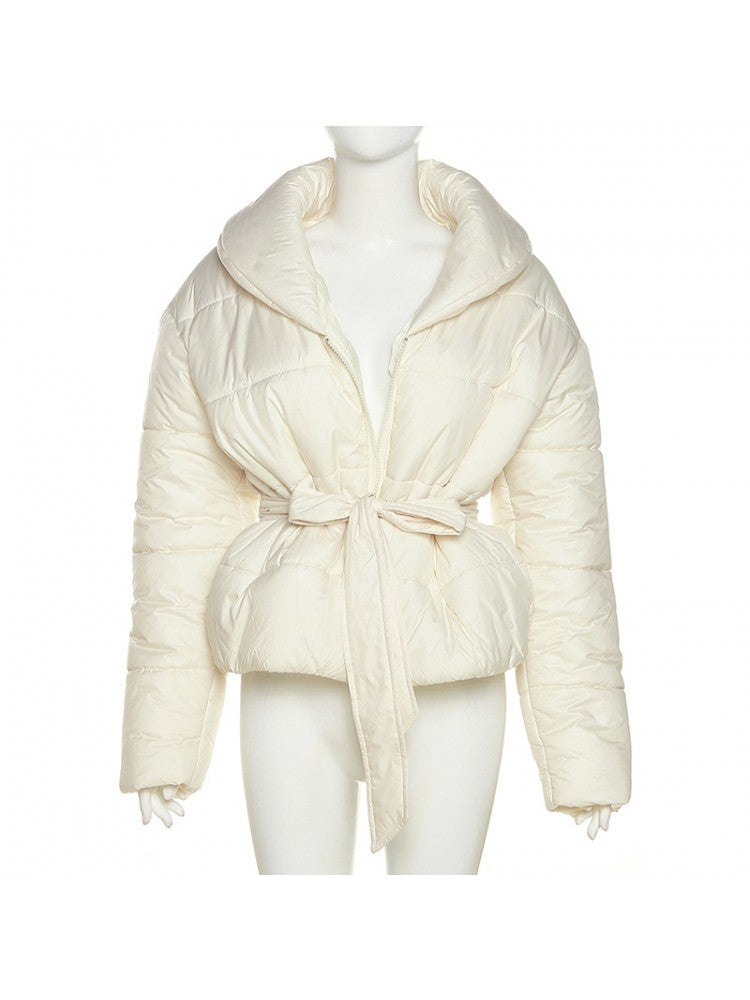 Tia Tie Puffer Jacket-CALLISTARI