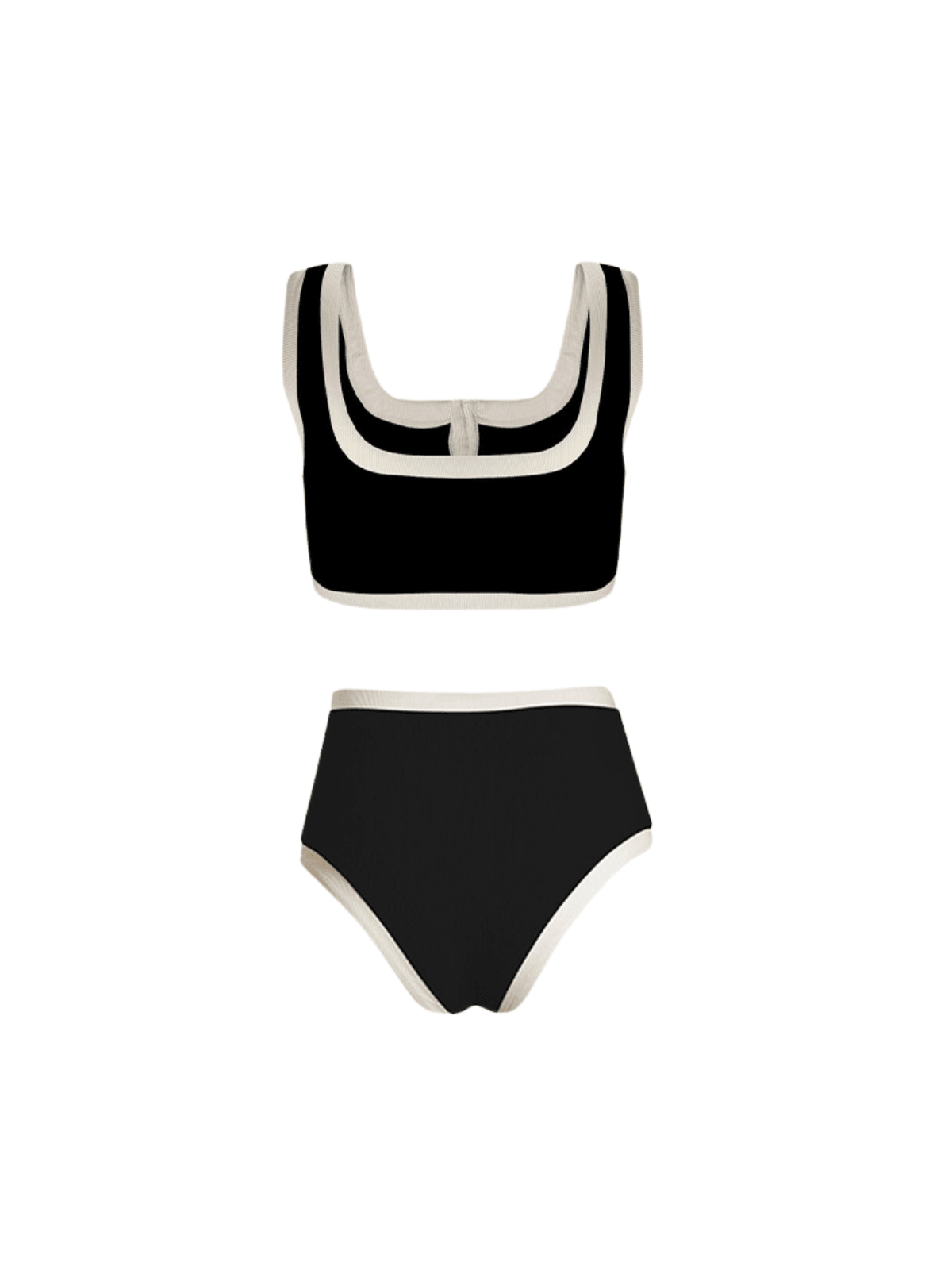 Jacoby Button Bikini Two Piece Set In Black - Mew Mews