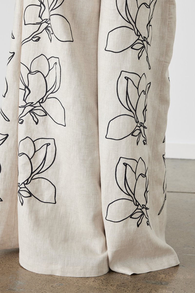 Jasmin Balloon Sleeve Floral Pants Set-CALLISTARI