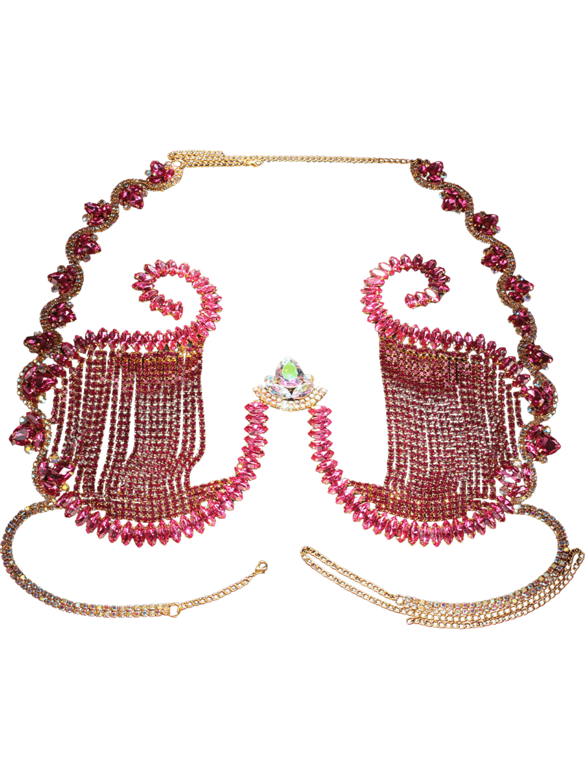 Kalindi Halterneck Rhinestone Bralette - Mew Mews