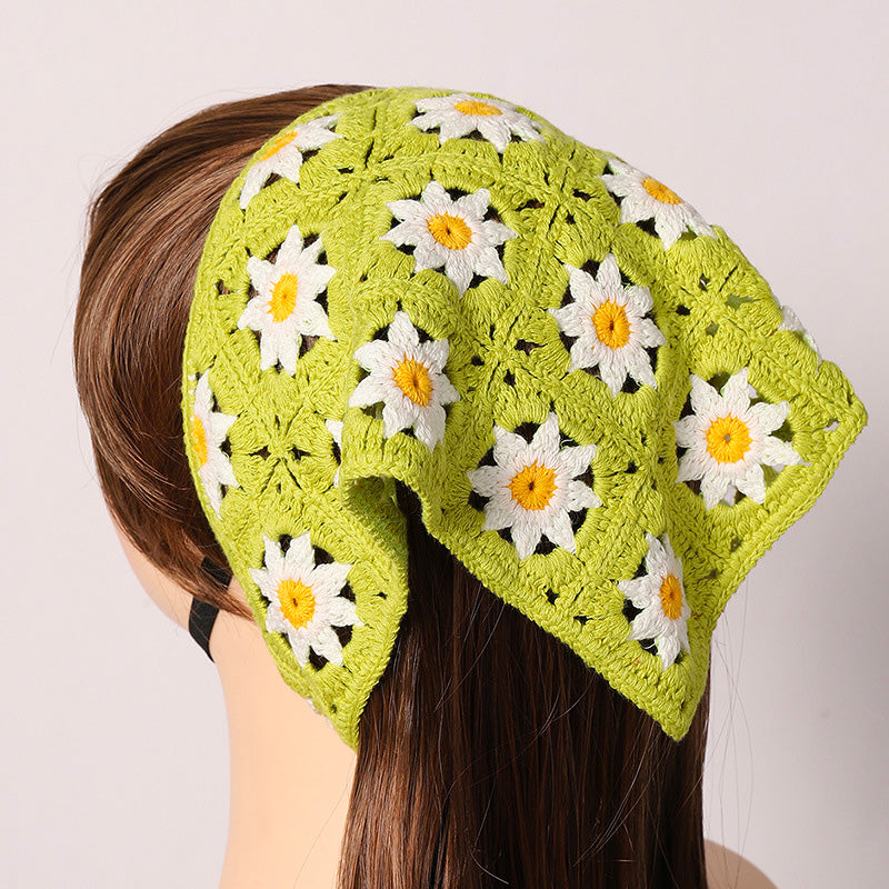 Hand Crochet Daisy Bandana-CALLISTARI