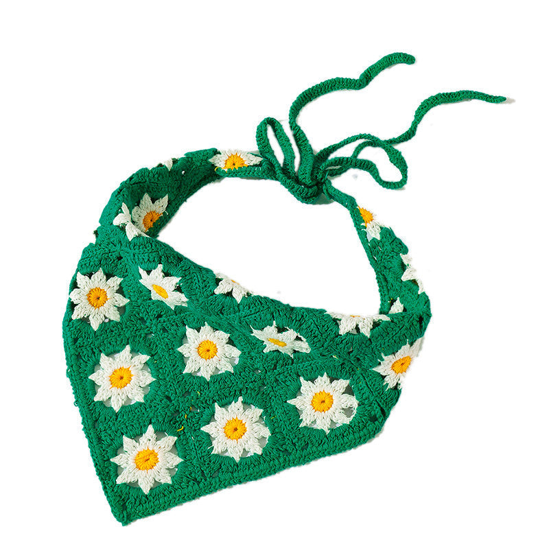 Hand Crochet Daisy Bandana-CALLISTARI
