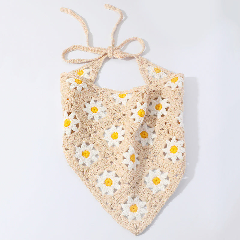 Hand Crochet Daisy Bandana-CALLISTARI