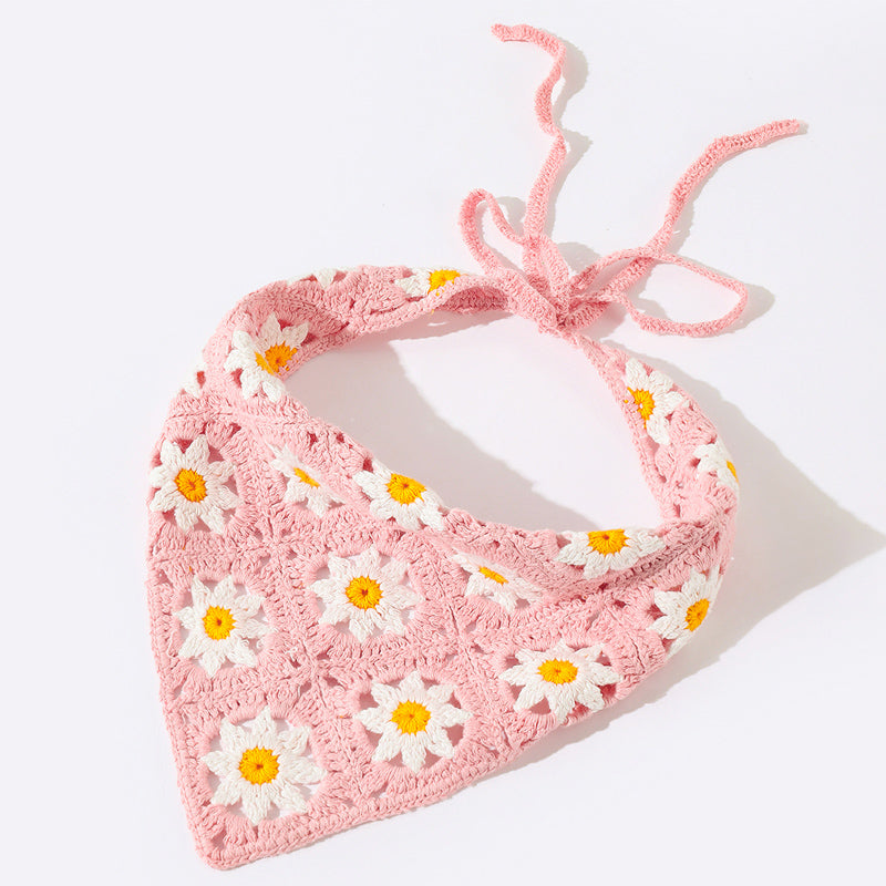 Hand Crochet Daisy Bandana-CALLISTARI