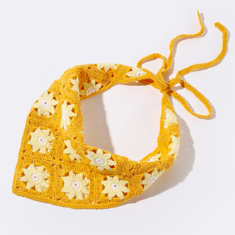 Hand Crochet Daisy Bandana-CALLISTARI