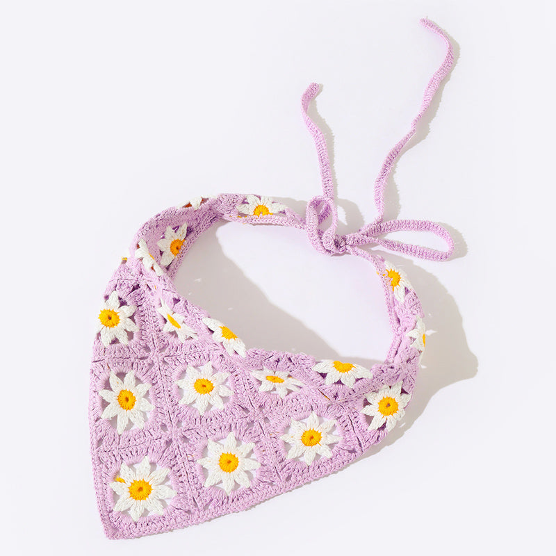 Hand Crochet Daisy Bandana-CALLISTARI