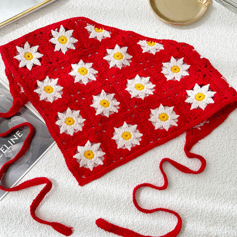 Hand Crochet Daisy Bandana-CALLISTARI