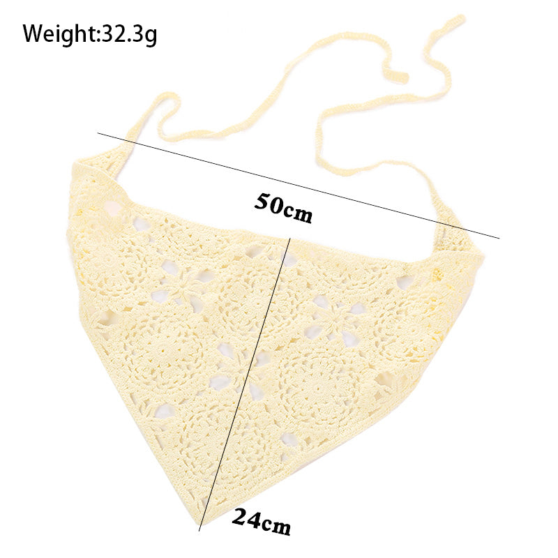 Hand Crochet Lace Bandana-CALLISTARI